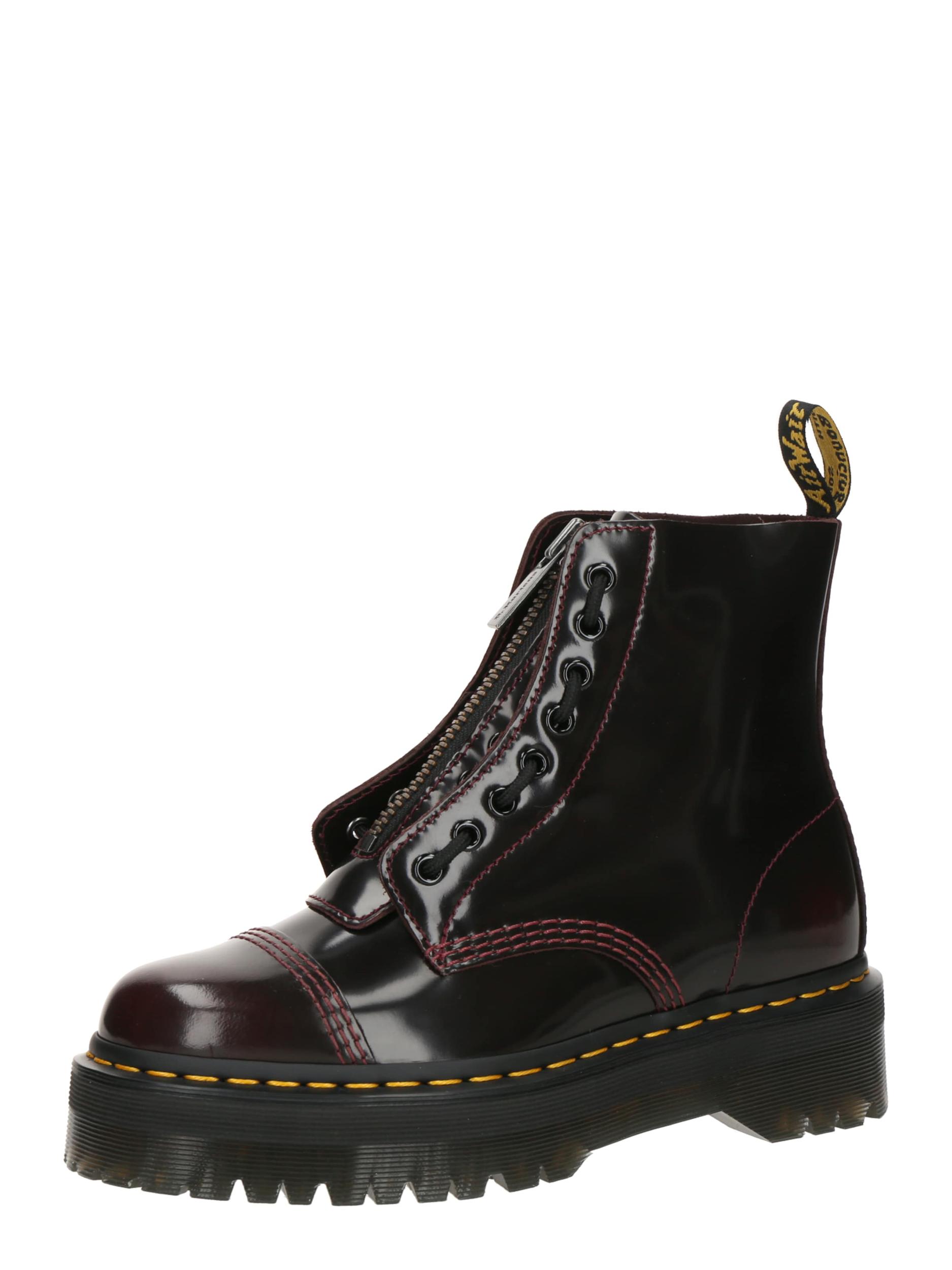 Dr. Martens Šněrovací kozačky 'Sinclair' vínově červená
