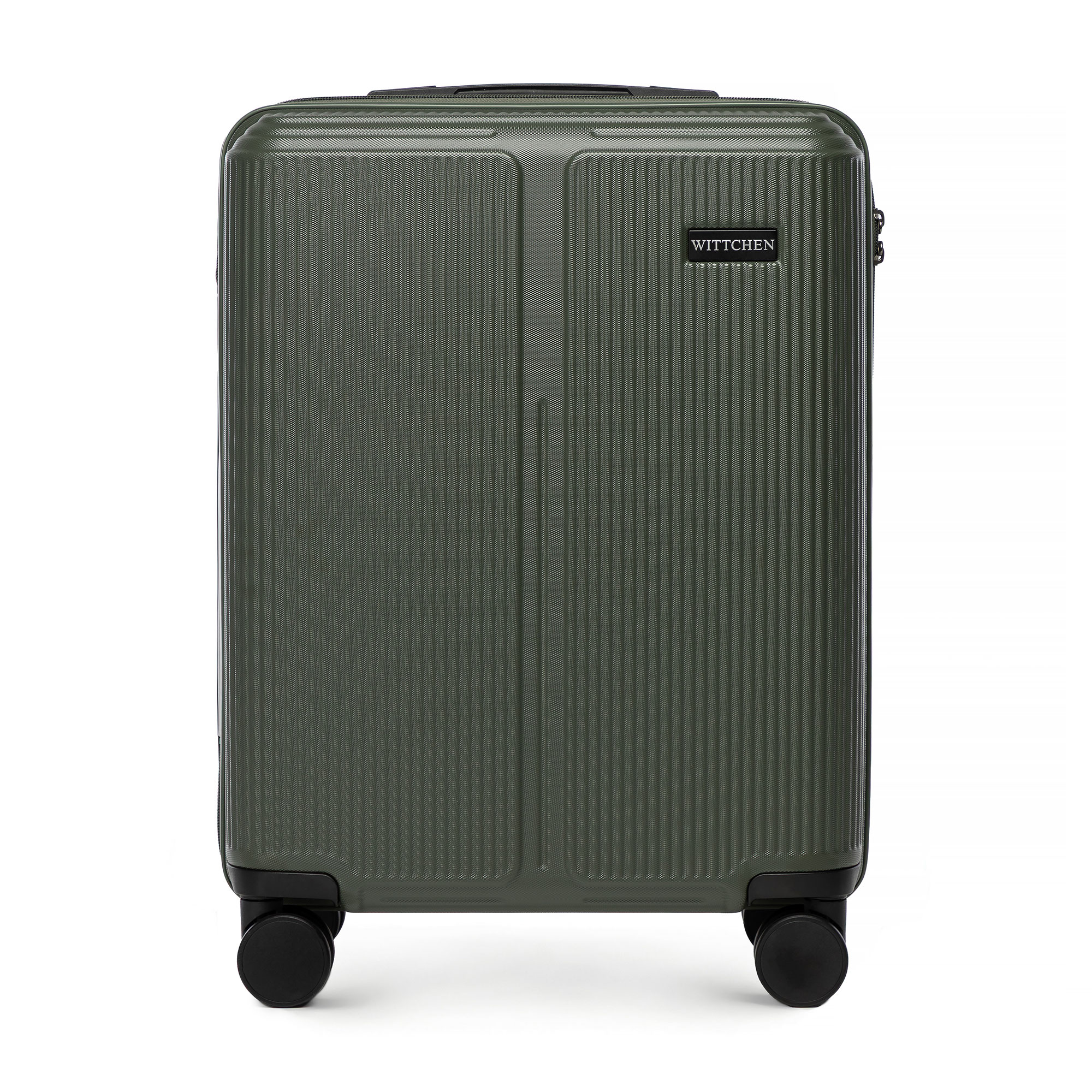 Wittchen Malý khaki kufr z ABS s jemnými pruhy
