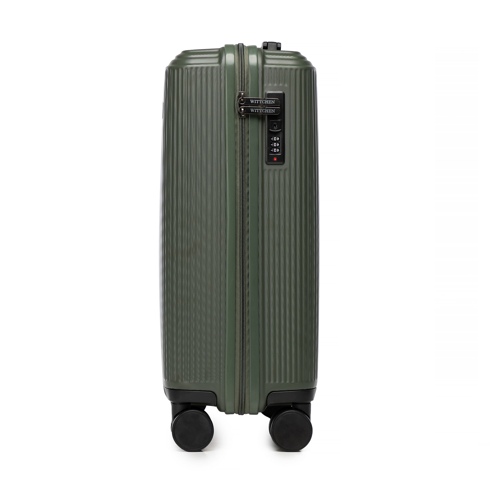 Wittchen Malý khaki kufr z ABS s jemnými pruhy