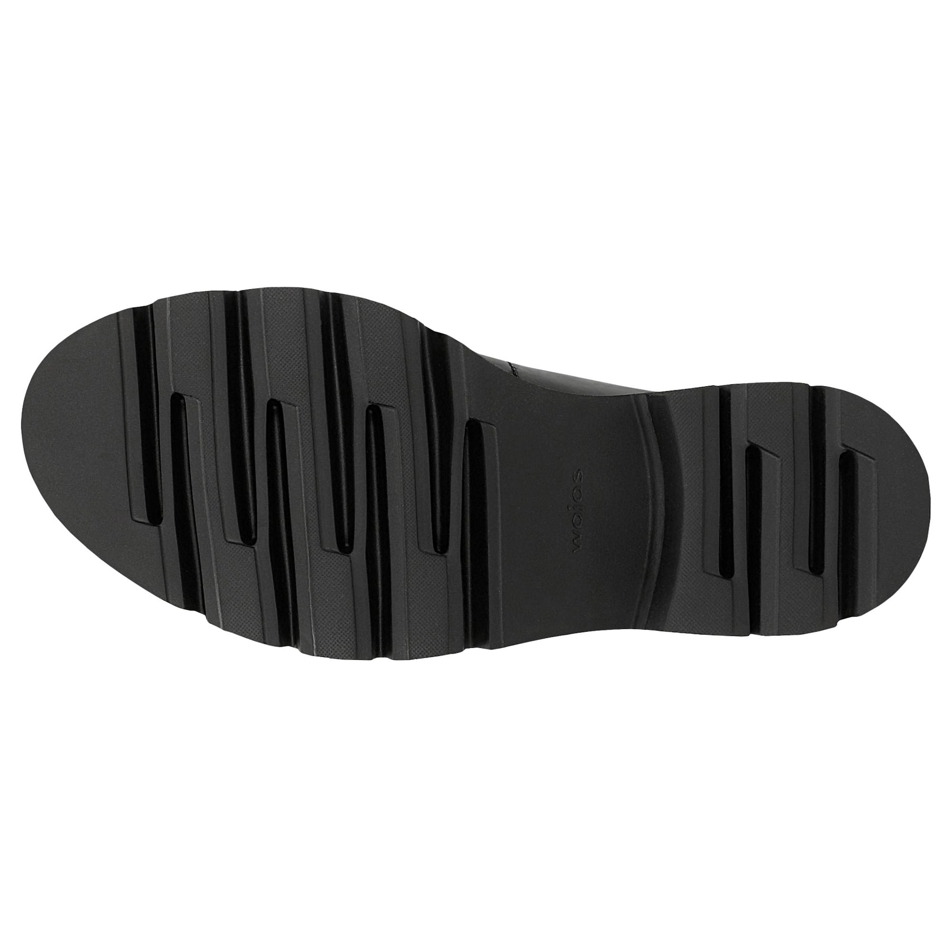 Wojas Černé Lakované Mokasíny Se Zdobným Třásněm