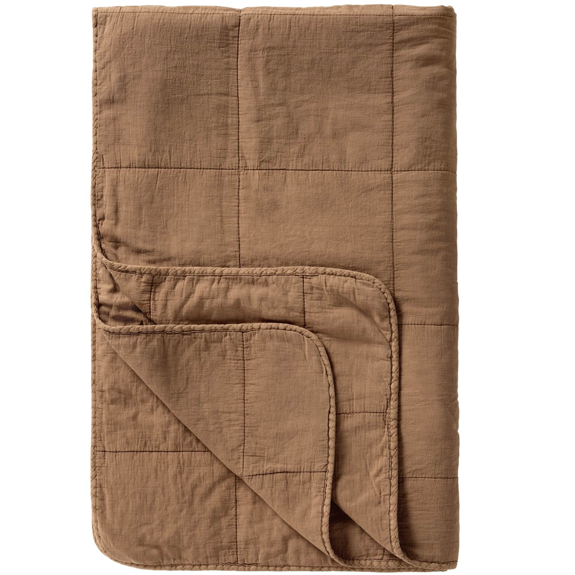 Ib Laursen Prošívaný přehoz Vintage Camel 130 × 180 cm