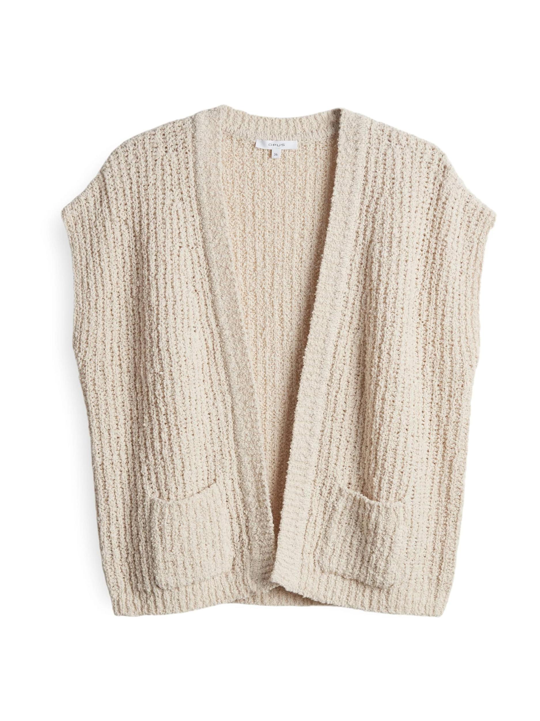 OPUS Pletená vesta 'Dimola' starobéžová