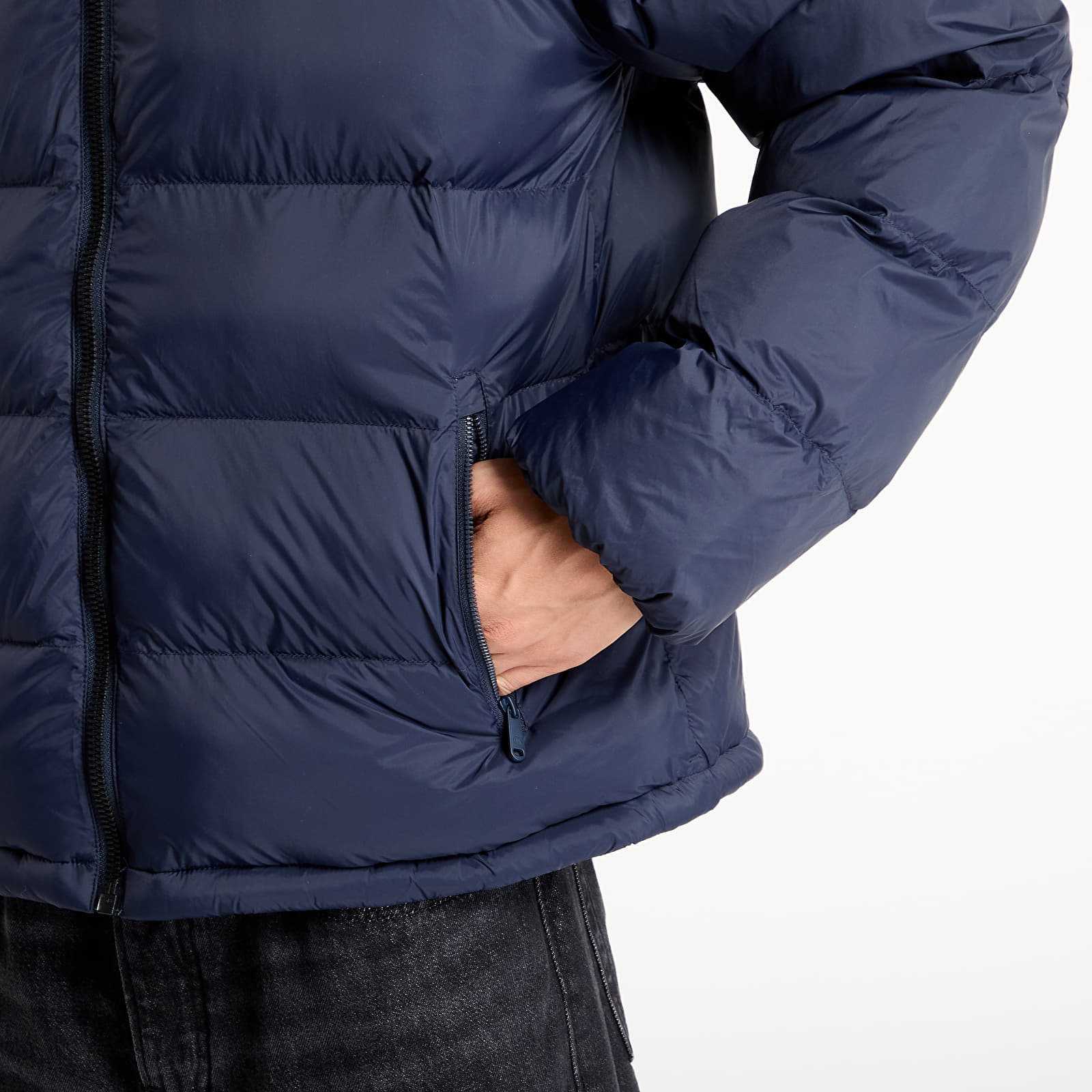 Péřovka Calvin Klein Jeans Ls Nylon Monogram Puff Jacket Blue M