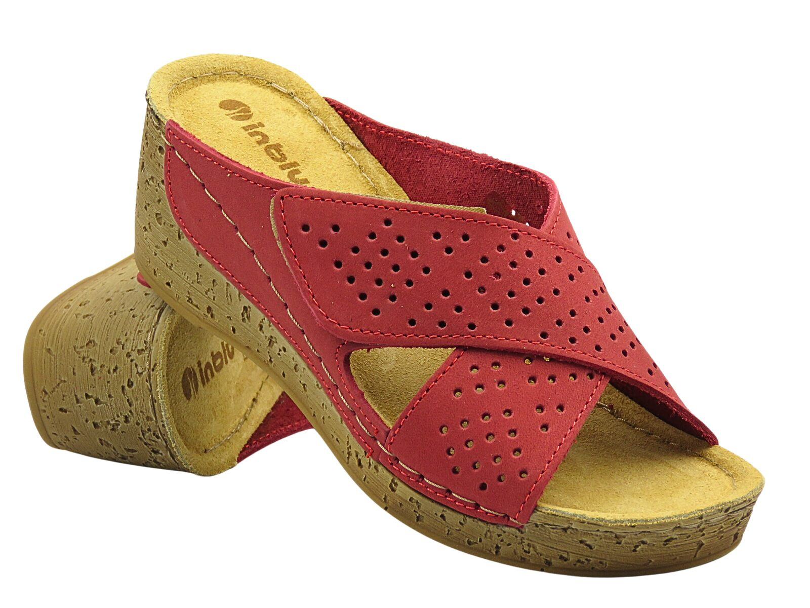 Dámské nazouvací pantofle na klínku Inblu FG-40, bílé