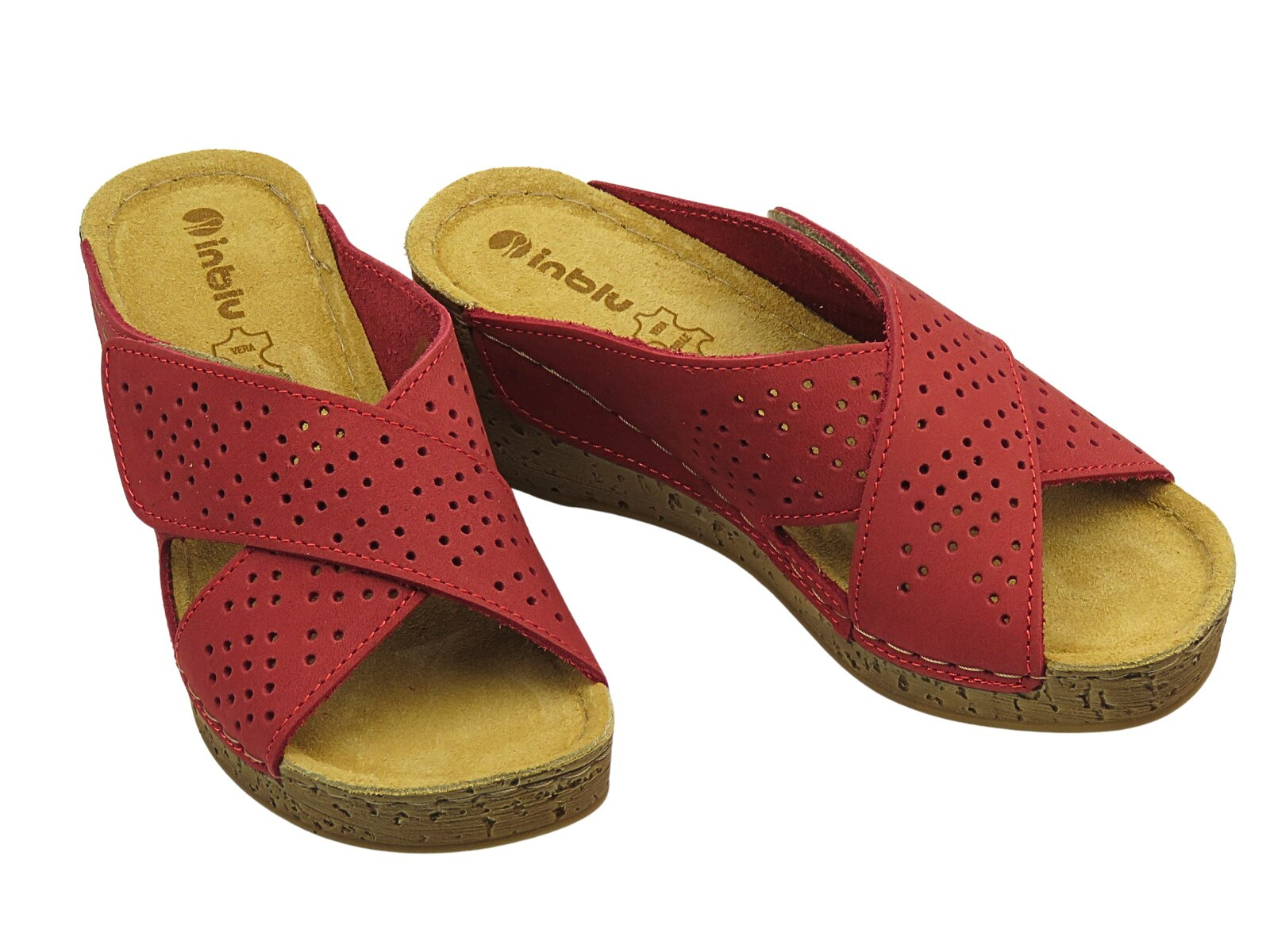 Dámské nazouvací pantofle na klínku Inblu FG-40, bílé