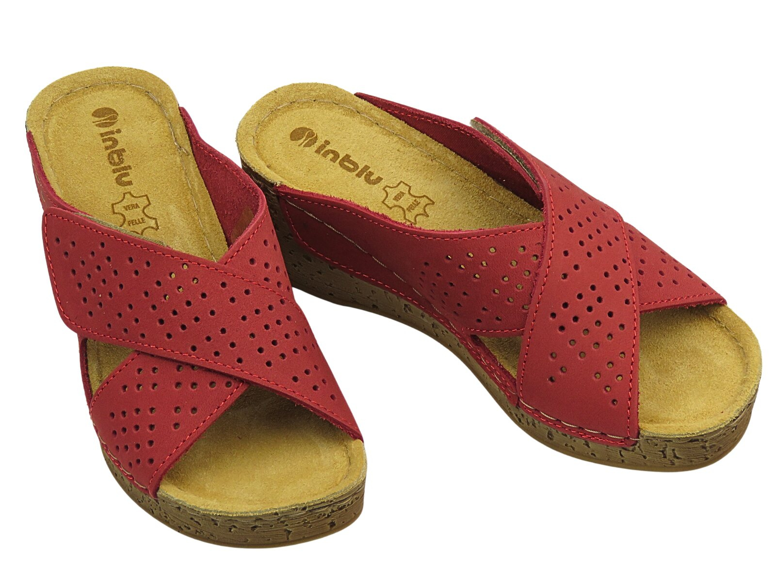 Dámské nazouvací pantofle na klínku Inblu FG-40, bílé