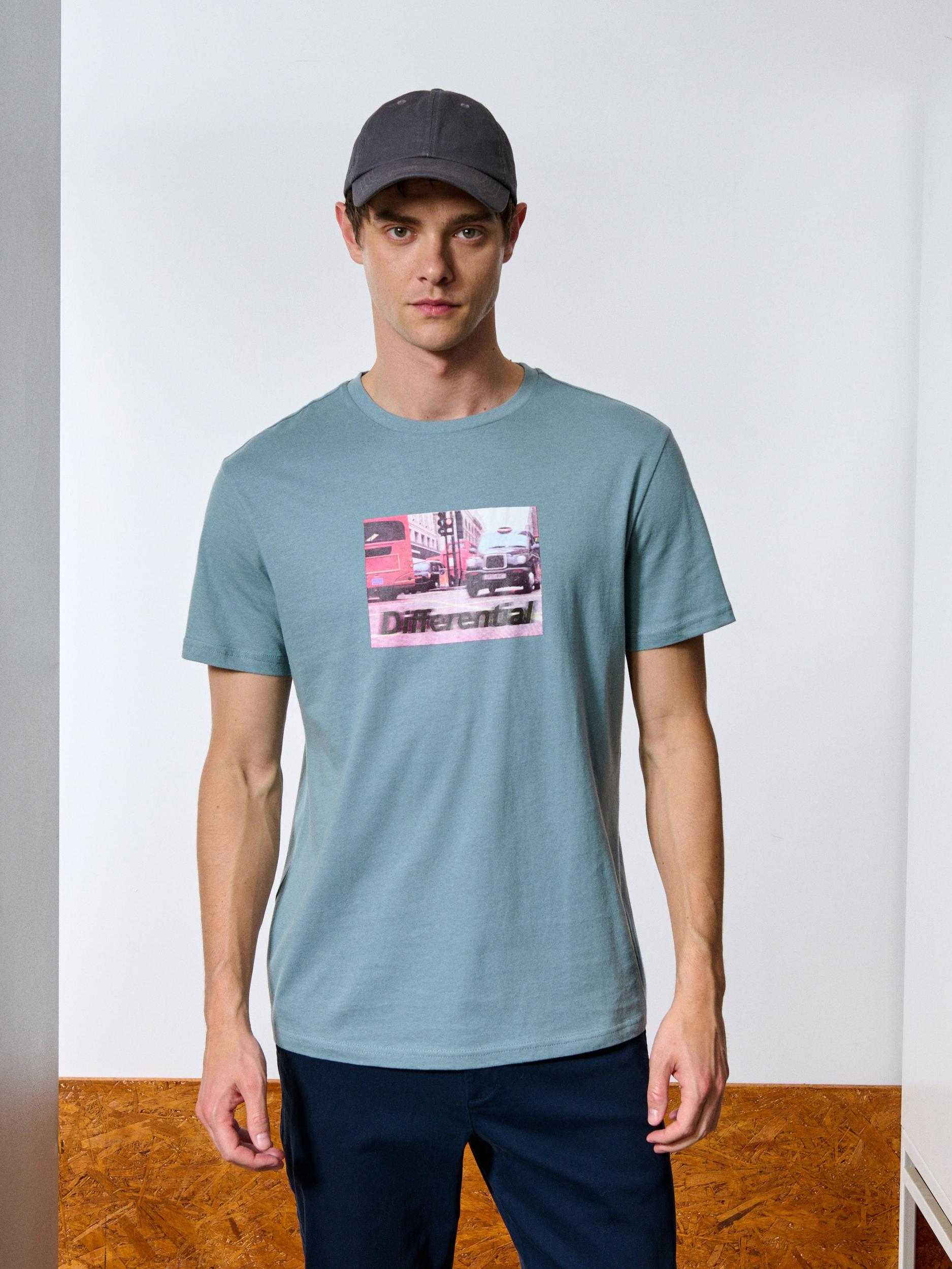 Sinsay - Tričko s potiskem - modrá