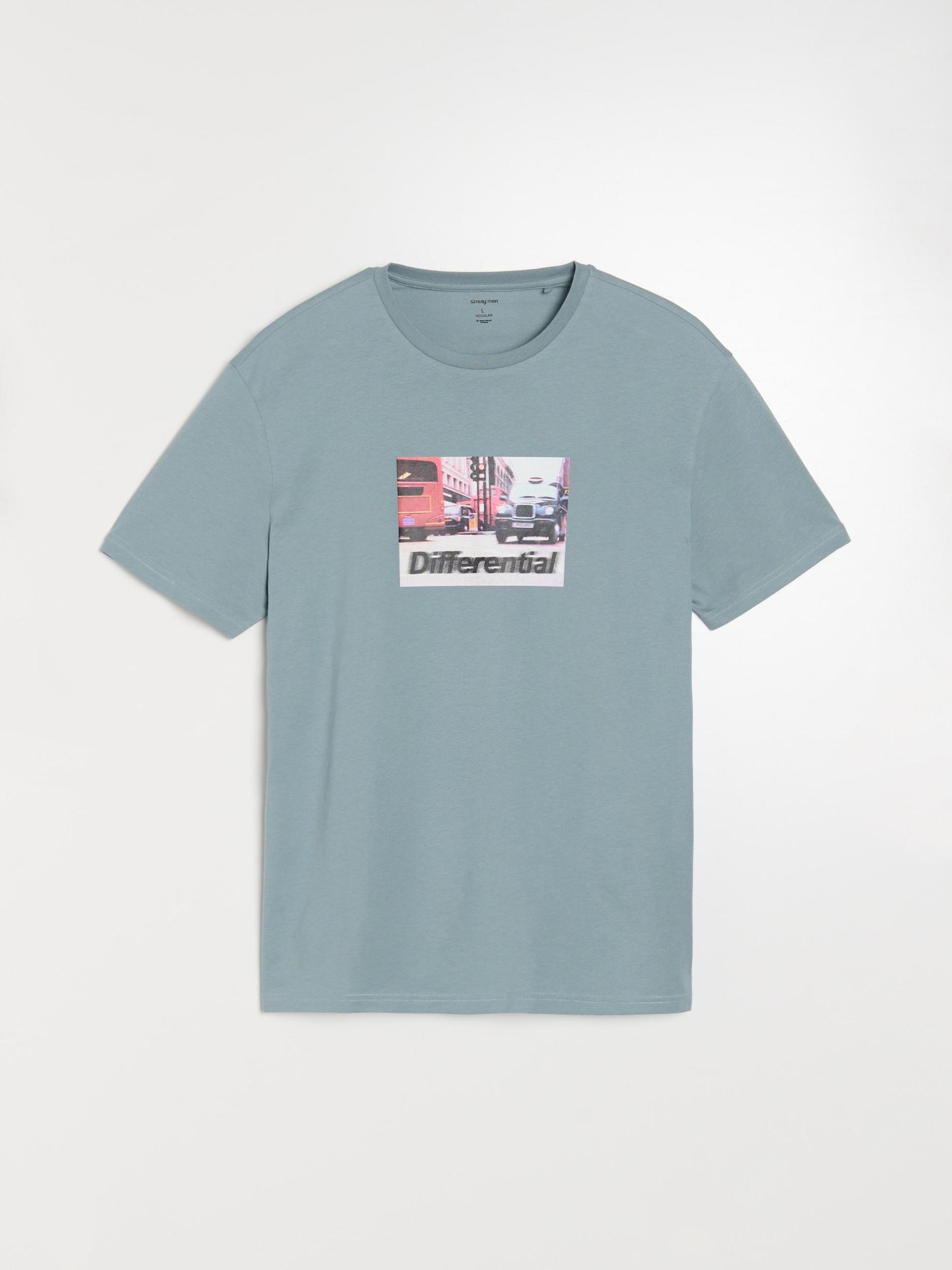 Sinsay - Tričko s potiskem - modrá