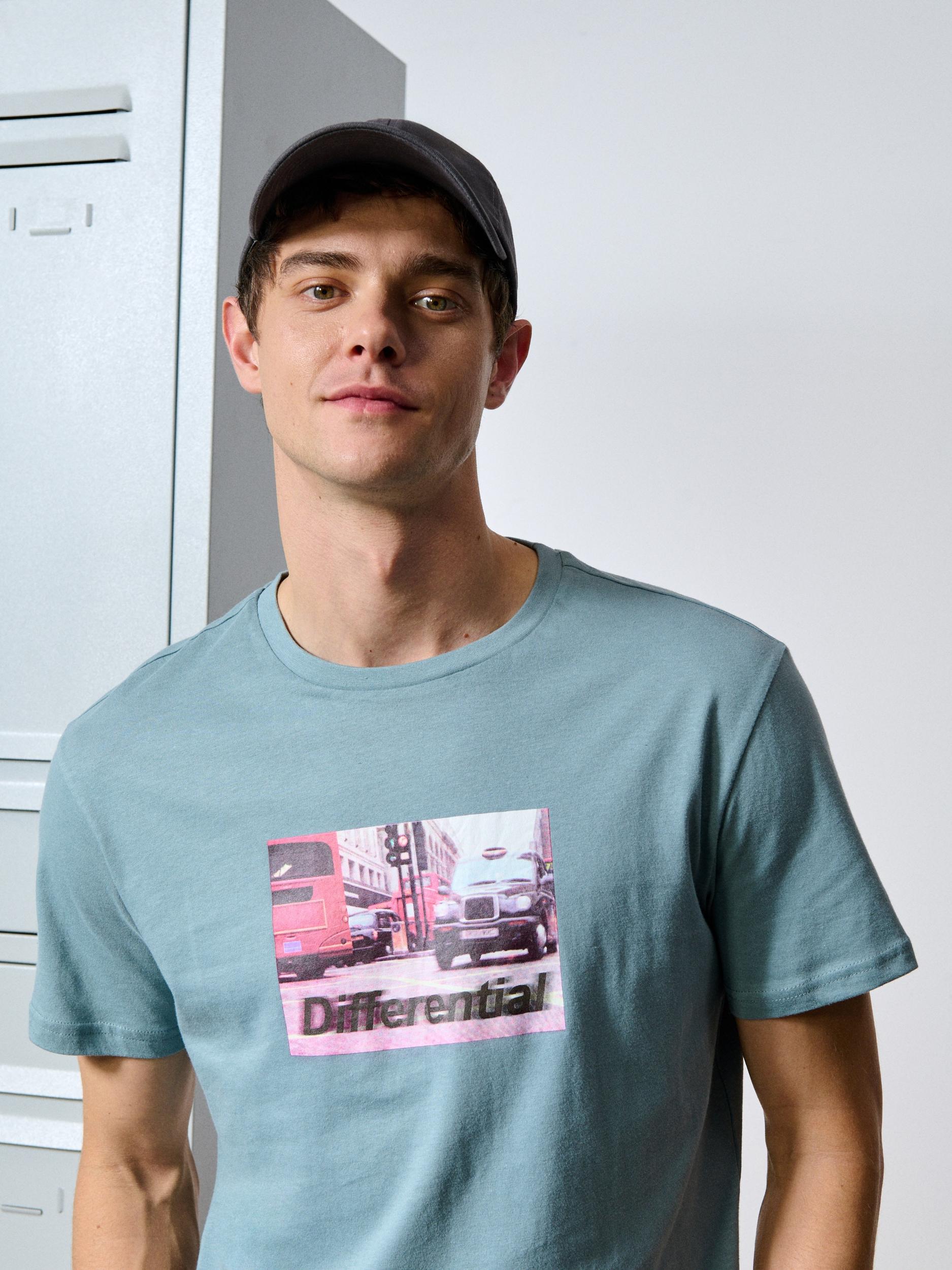 Sinsay - Tričko s potiskem - modrá