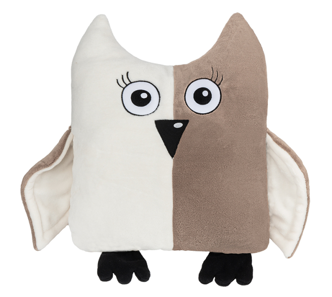 Bellatex Tvarovaný polštářek 45x30 cm Sova