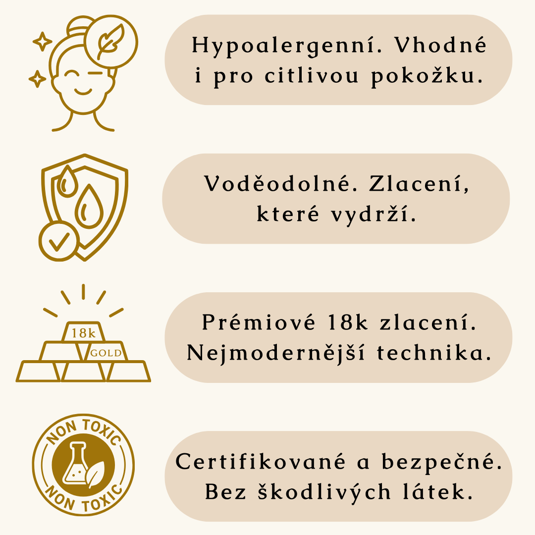 ELENYS Reverso – pozlacený náhrdelník 18K žluté zlato