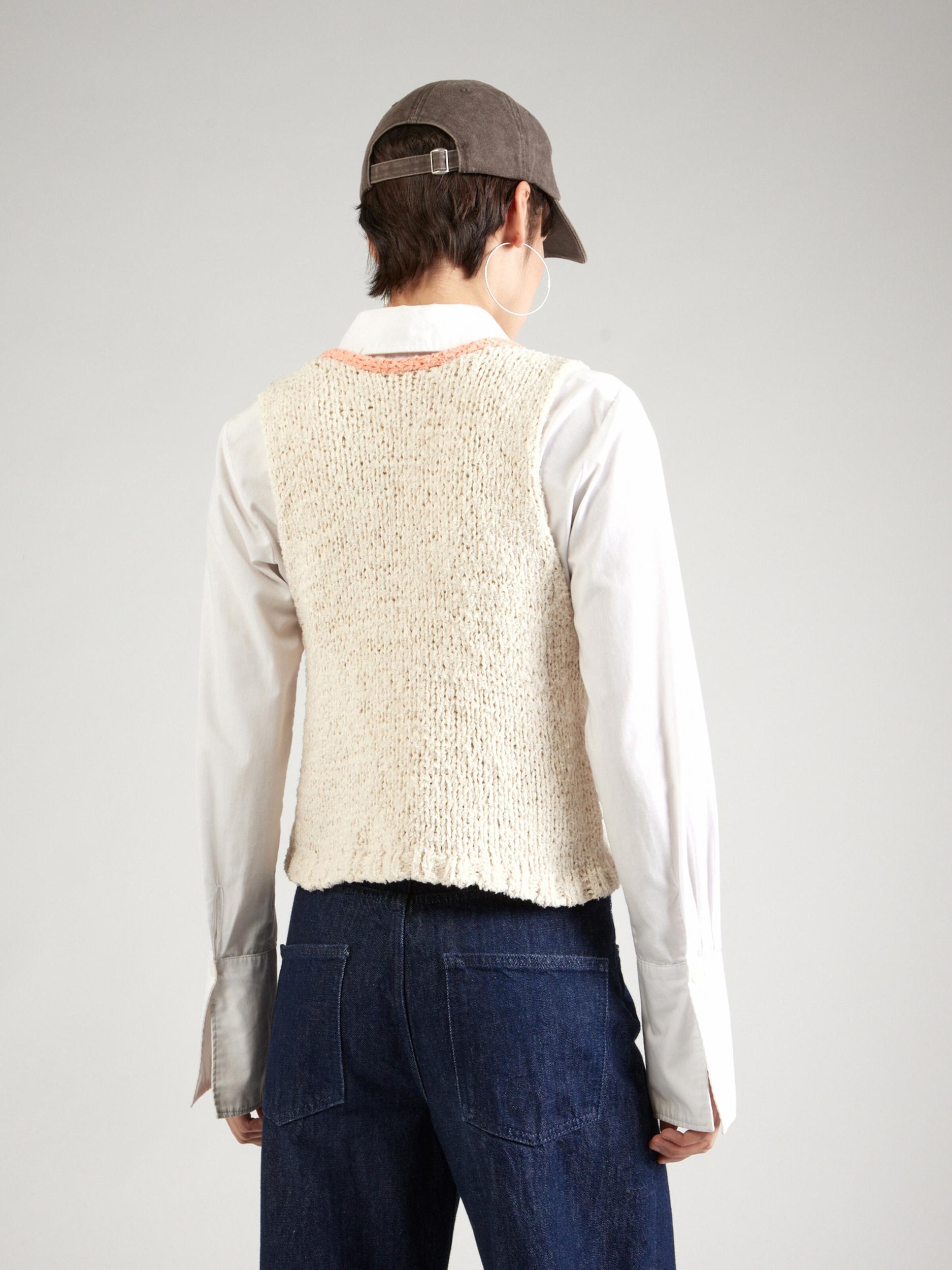 Free People Svetr slonová kost / korálová