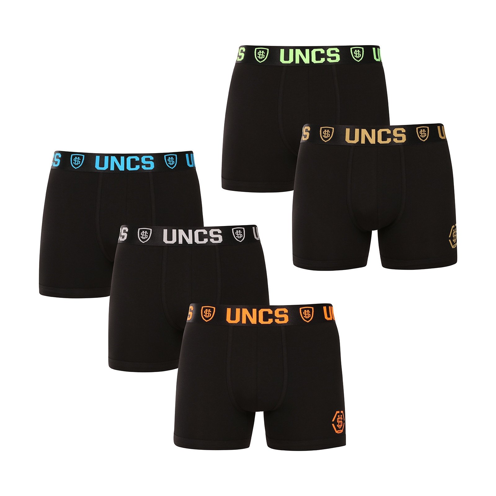5PACK pánské boxerky UNCS černé (24Z207PSPP)