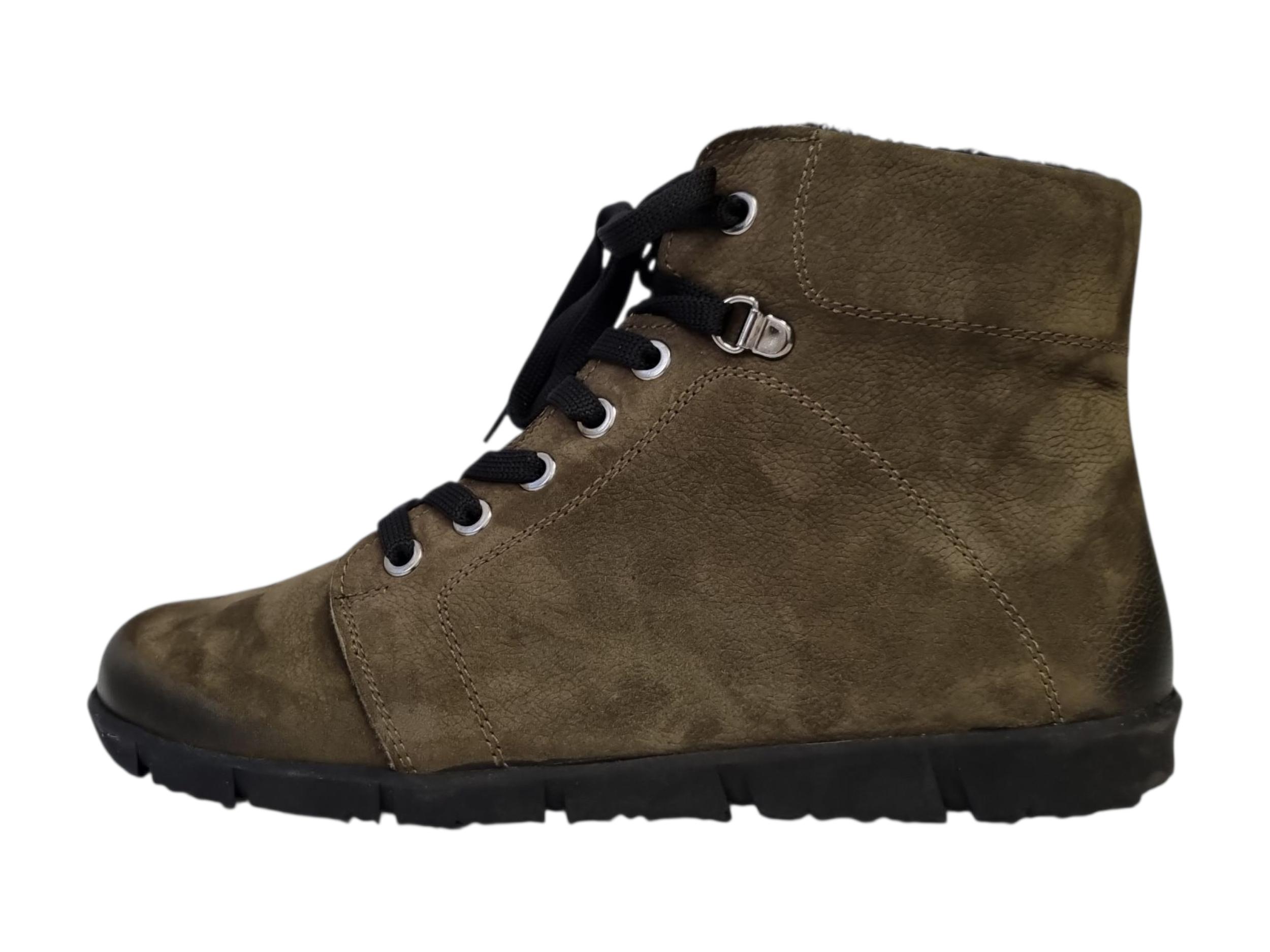 beBare dámská kotníková barefoot obuv PORTO 28003 khaki