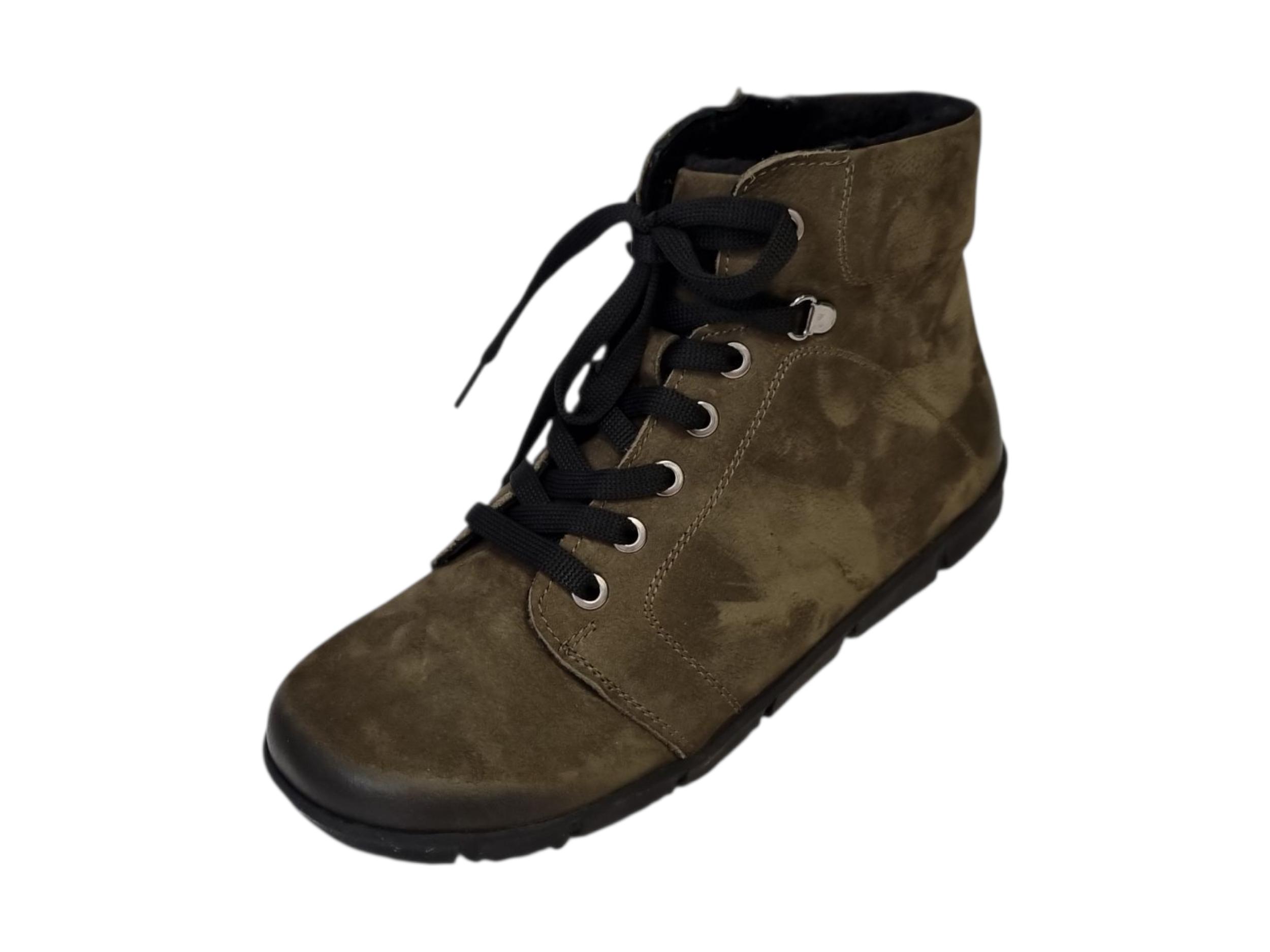 beBare dámská kotníková barefoot obuv PORTO 28003 khaki