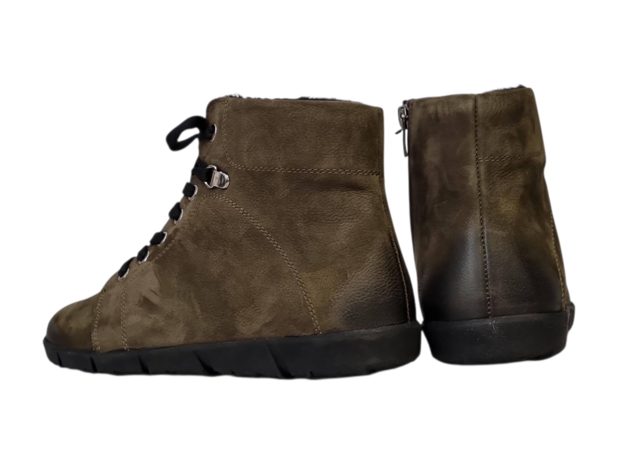 beBare dámská kotníková barefoot obuv PORTO 28003 khaki