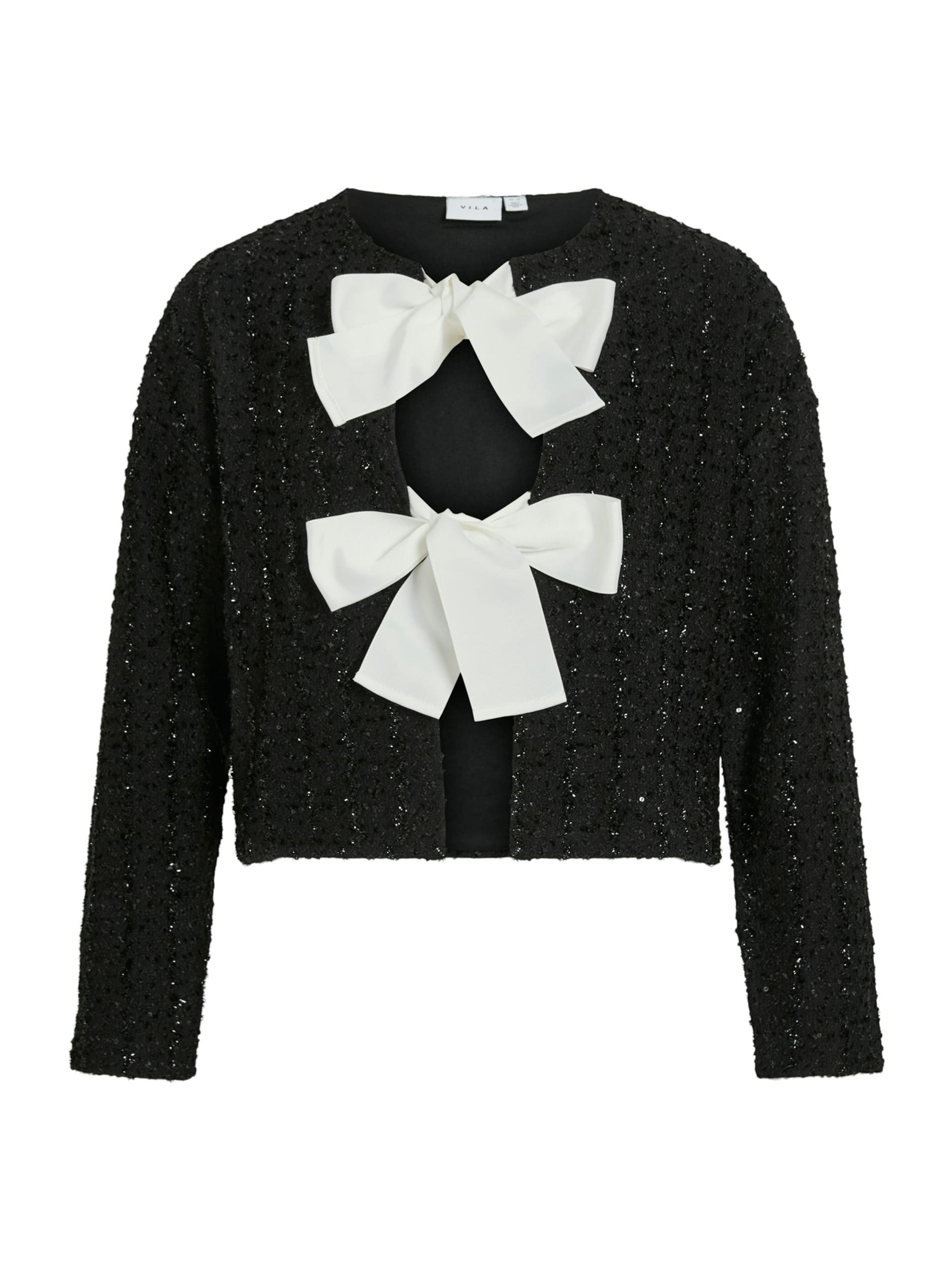 VILA Kardigan 'Viotta' černá / bílá