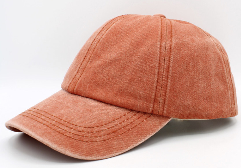 Fiebig Oranžová kšiltovka z seprané bavlny - Baseball Cap Washed Cotton