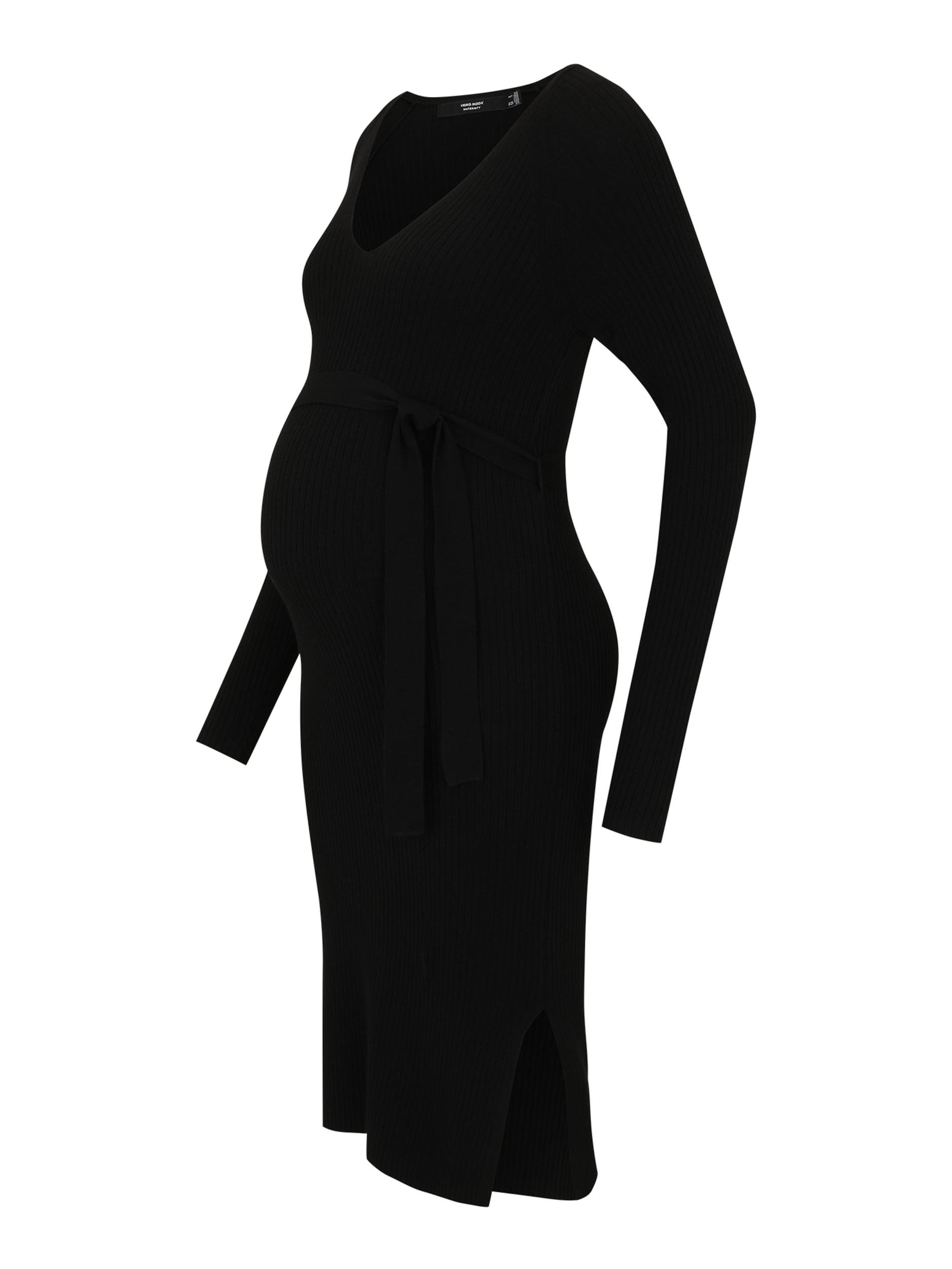 Vero Moda Maternity Úpletové šaty VMMSaba černá