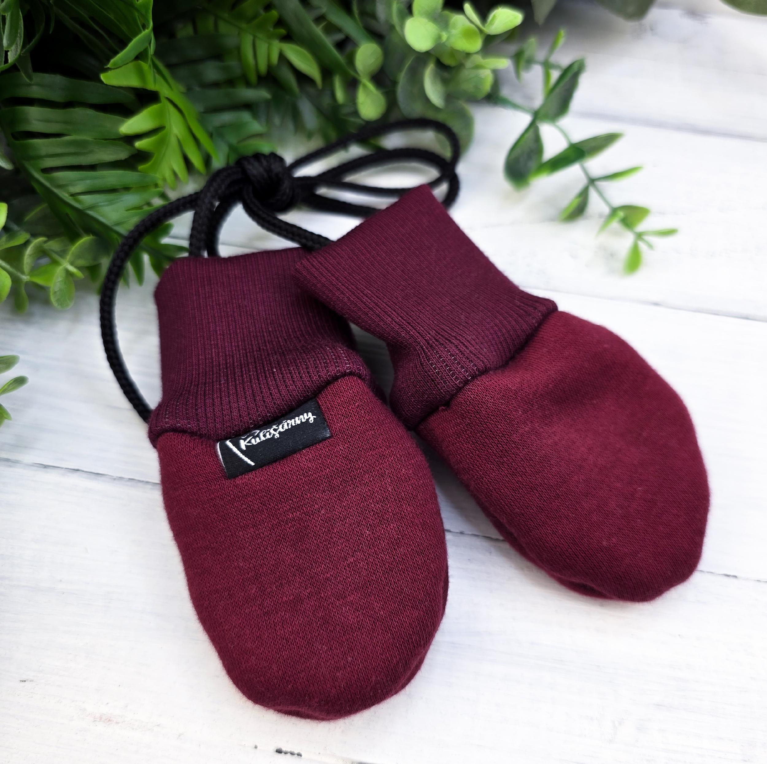 Kulišárny Bezpalcové WARM rukavice MERLOT