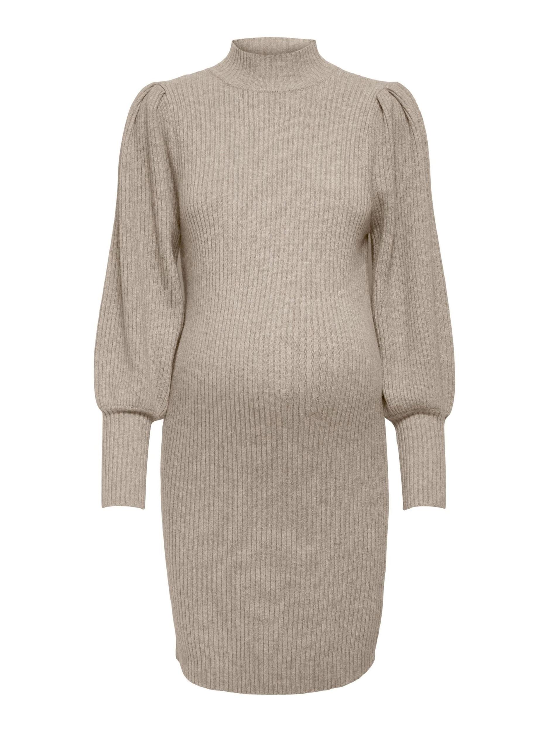 Only Maternity Úpletové šaty 'OLMKATIA' béžová