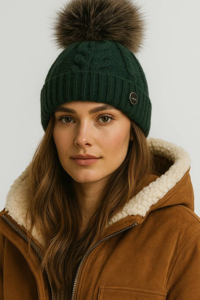 Fashionweek Dámská čepice s bambulí WOOL-ALICE