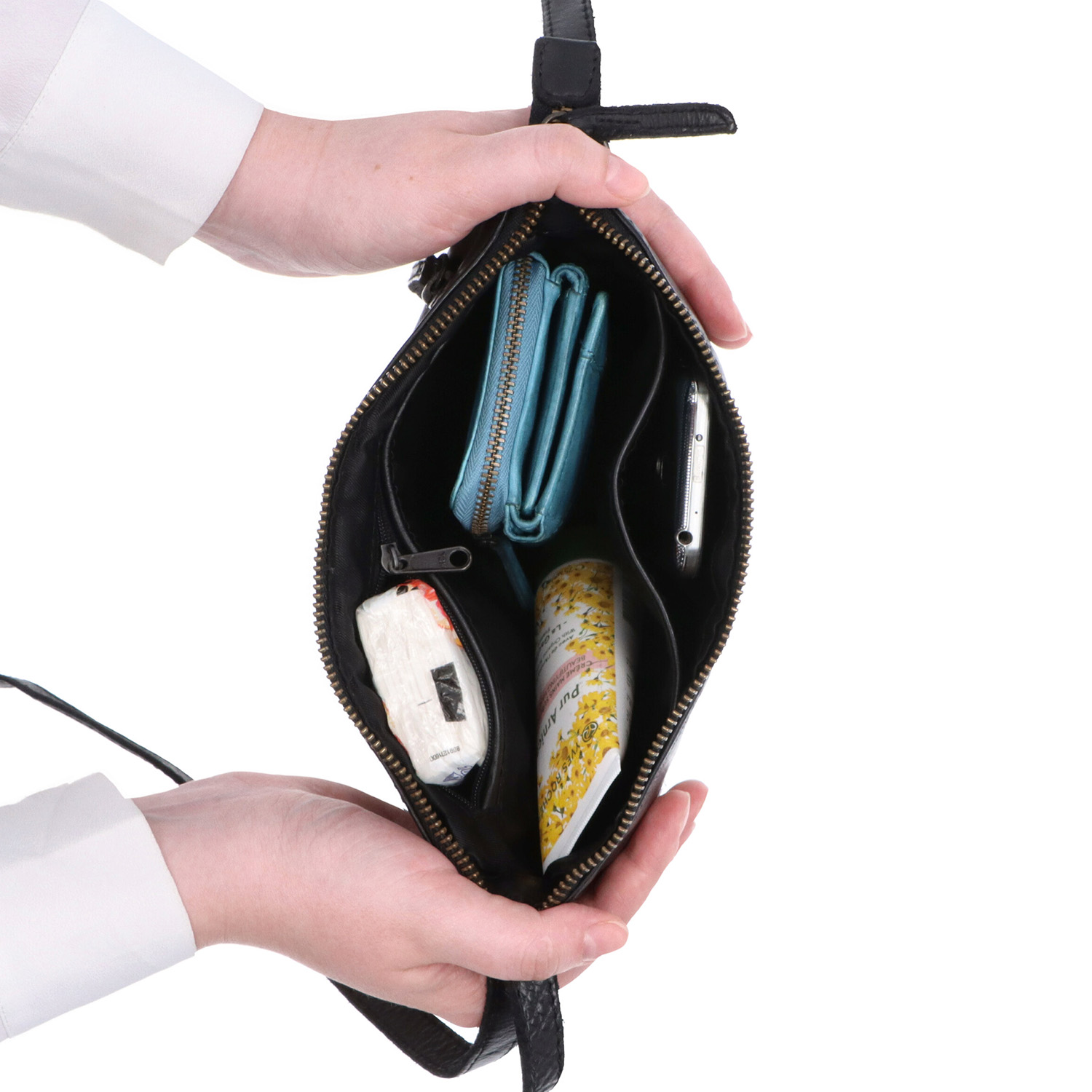 Kožená kabelka crossbody Noelia Bolger černá NB 2414 C