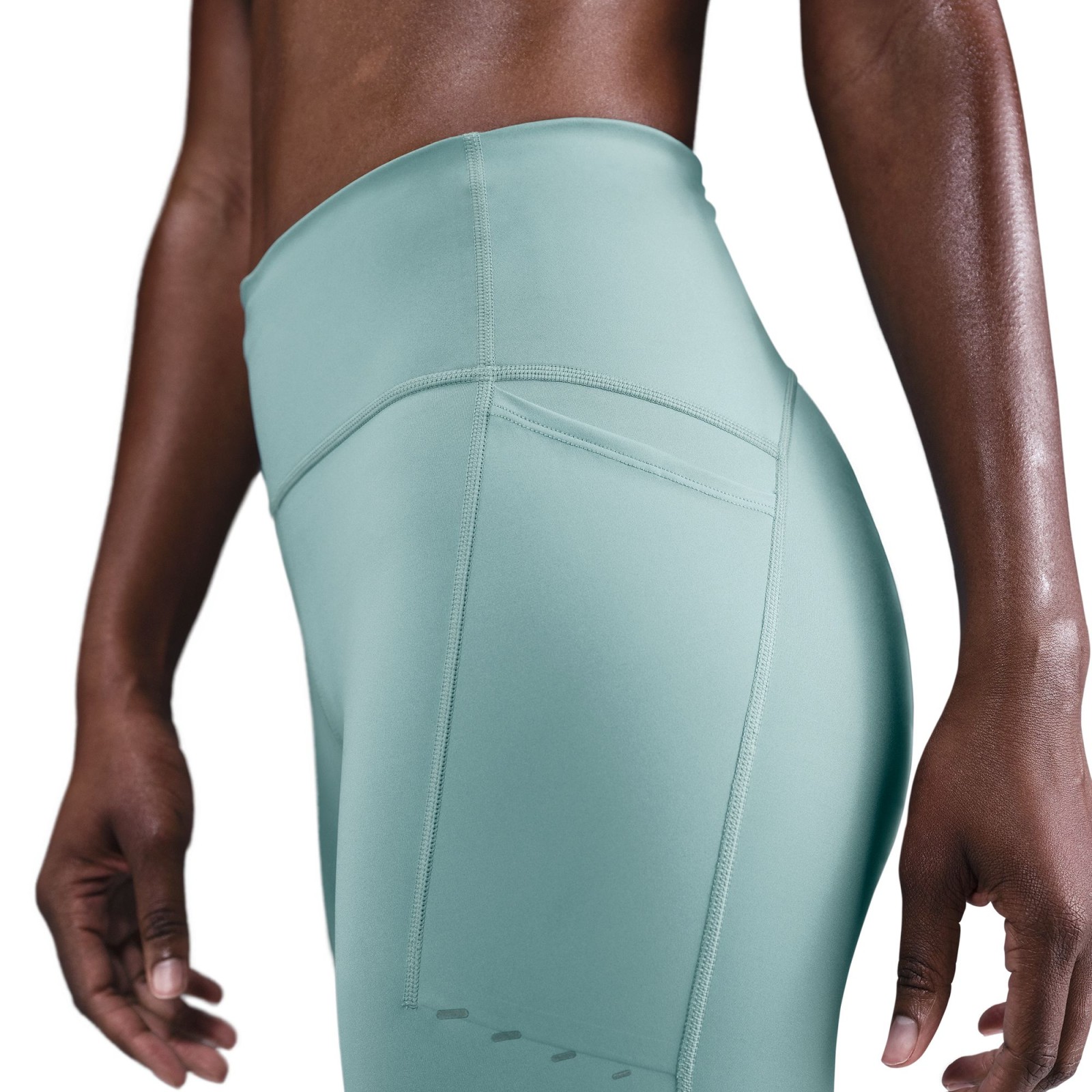 Nike Swift Womens High-Waisted 7/8 Running Leggings with Pockets CANNON/REFLECTIVE SILV 017