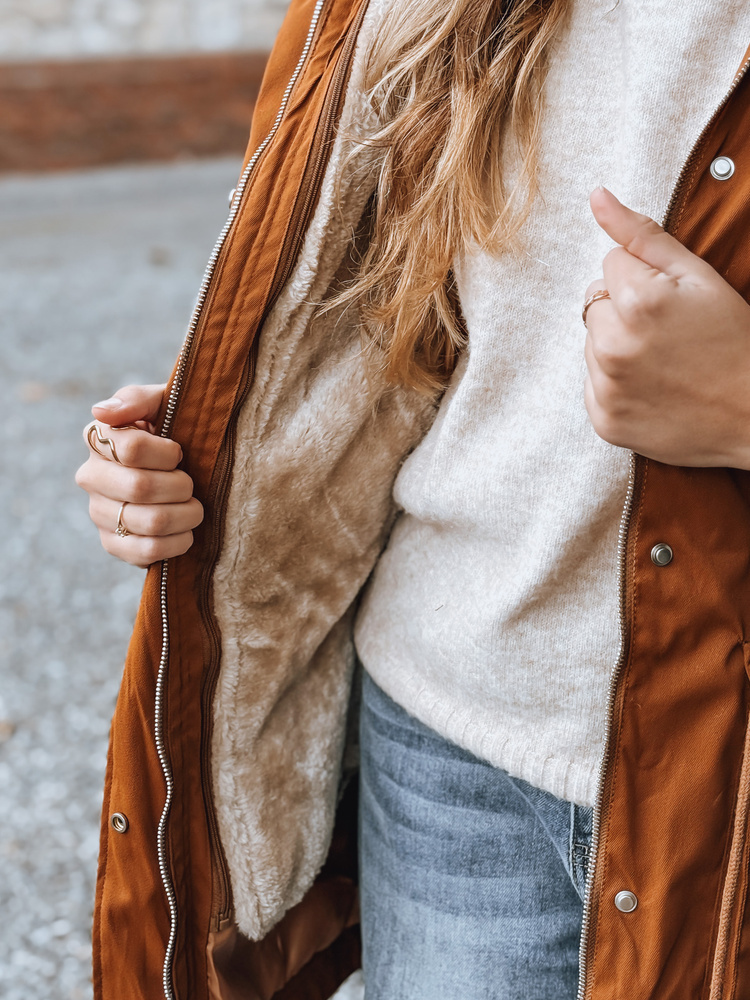 BASIC Hnědá zateplená parka STELLA