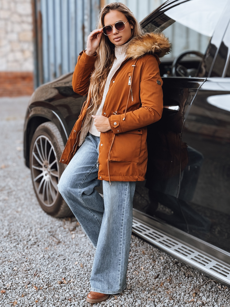 BASIC Hnědá zateplená parka STELLA