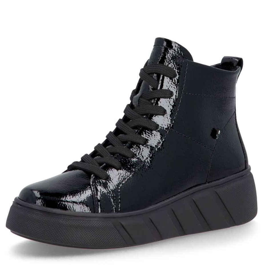 DÁMSKÉ KOTNÍKOVÉ BOTY RIEKER W2661-01 ČERNÁ