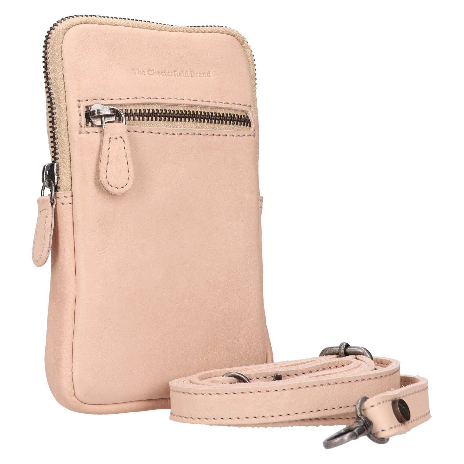 Dámská kožená crossbody kabelka na doklady The Chesterfield Brand Salva - béžová