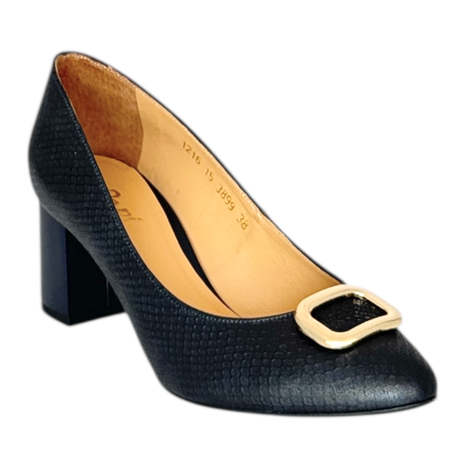 Dámské kožené lodičky Dapi modré 28737 F