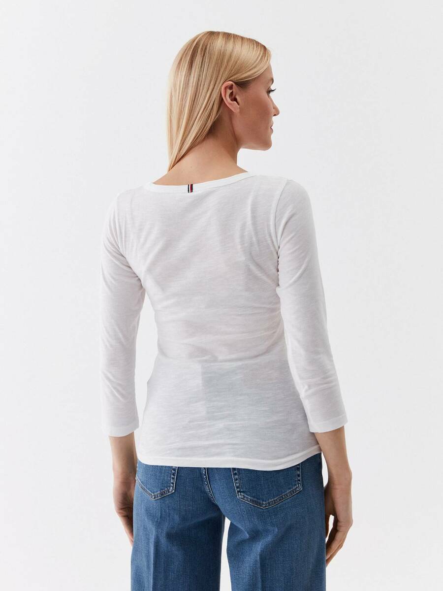 Tommy Hilfiger dámské bílé tričko Slim