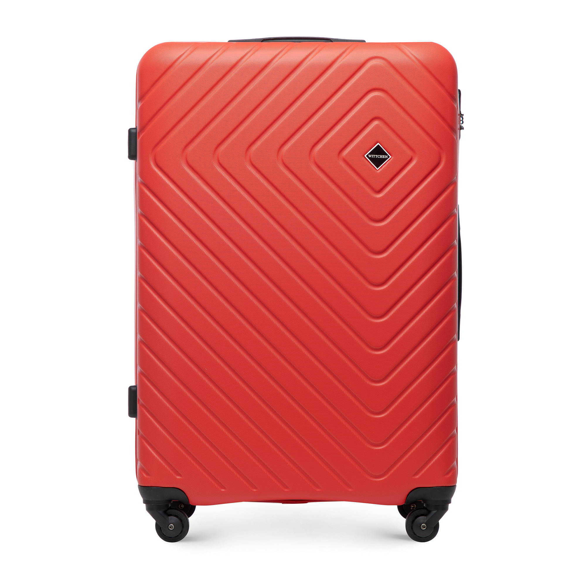 Wittchen Velký kufr a kosmetická taška z ABS s geometrickým reliéfem