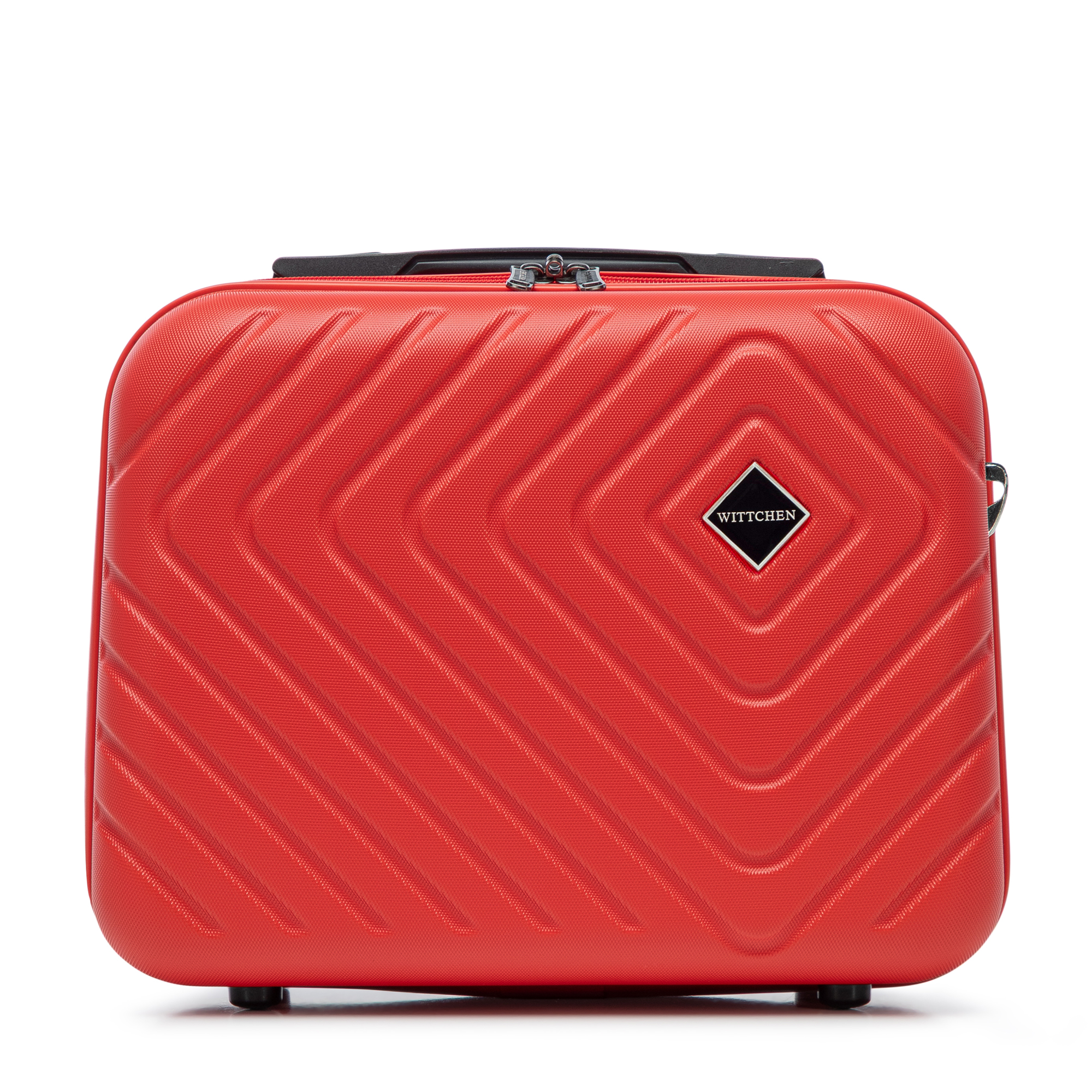 Wittchen Velký kufr a kosmetická taška z ABS s geometrickým reliéfem