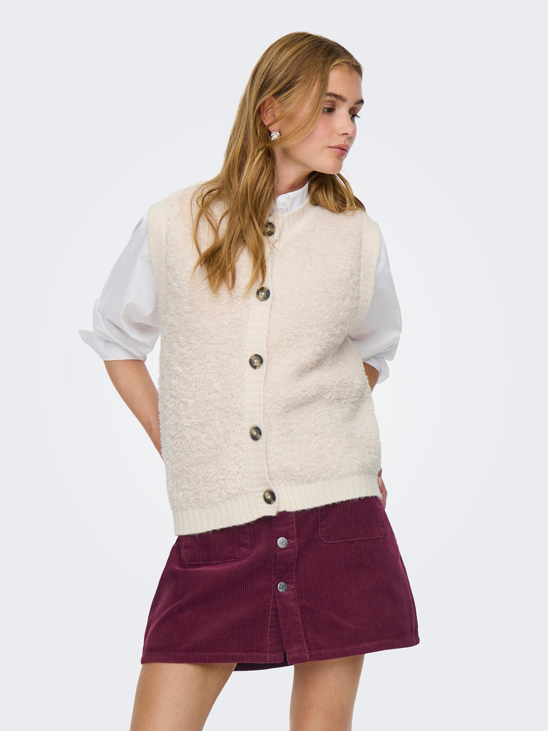 JDY Pletená vesta režná