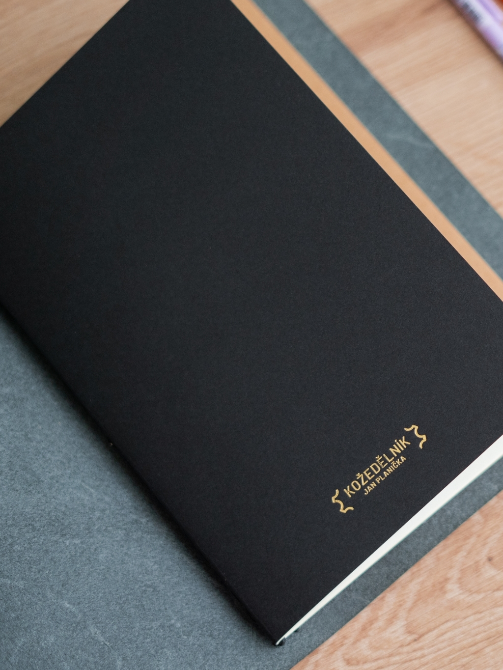 Kožedělník Midori zápisník A5 - modrý