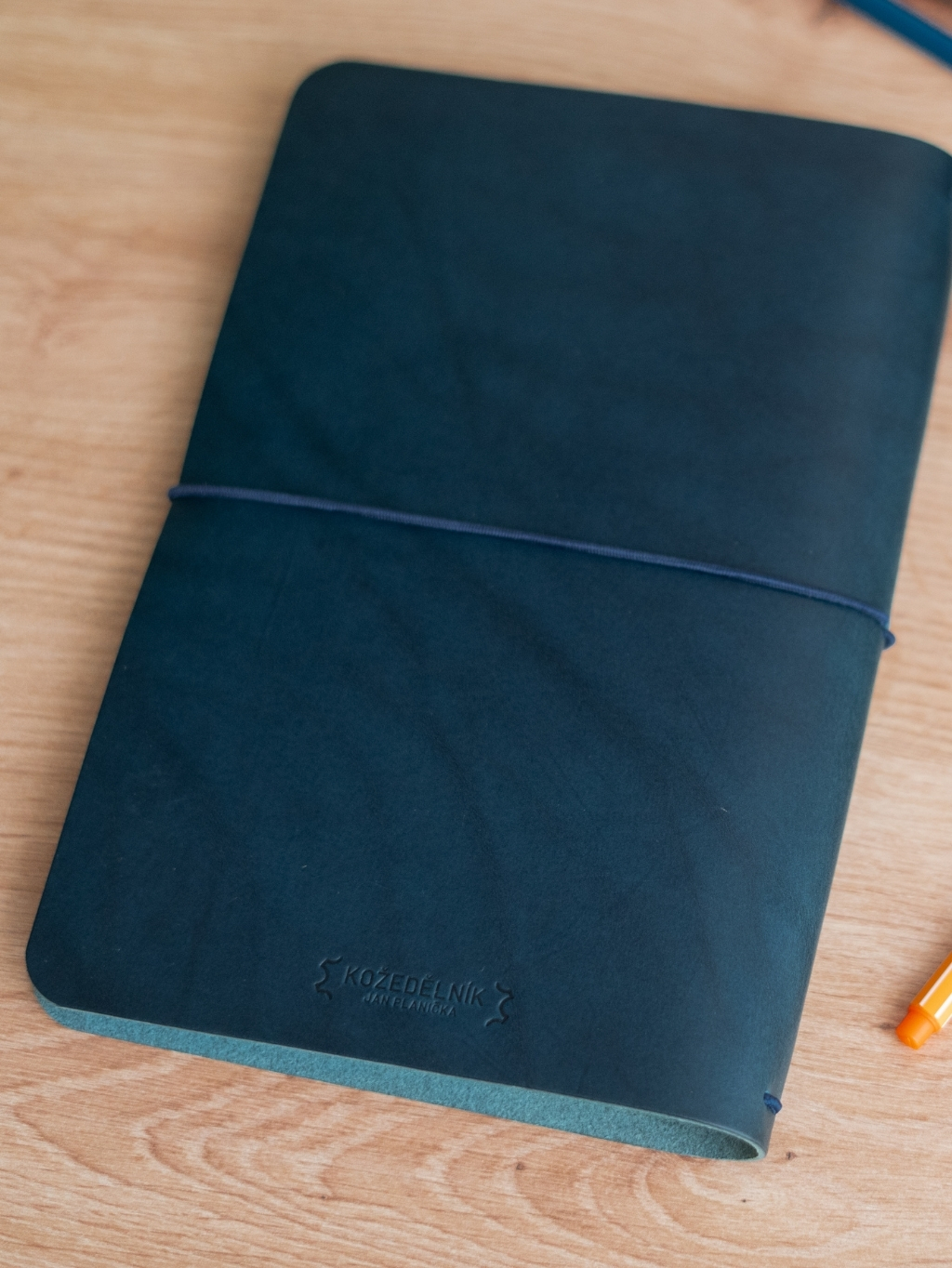 Kožedělník Midori zápisník A5 - modrý