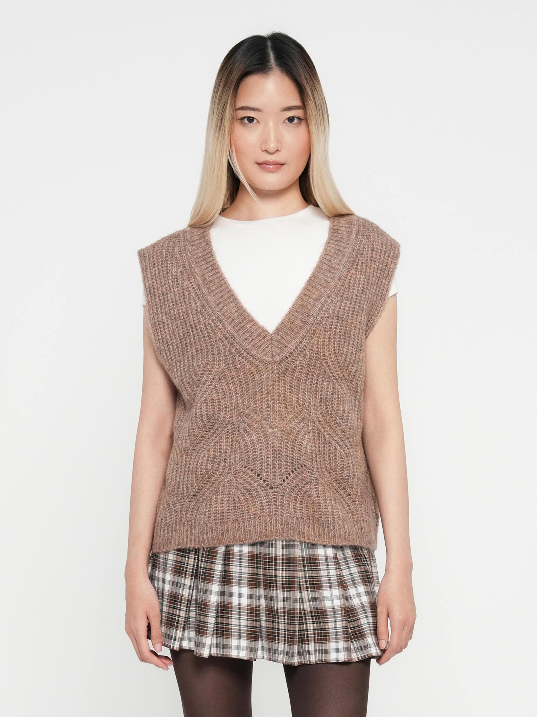 ONLY Svetr 'ONLGIila' hnědý melír