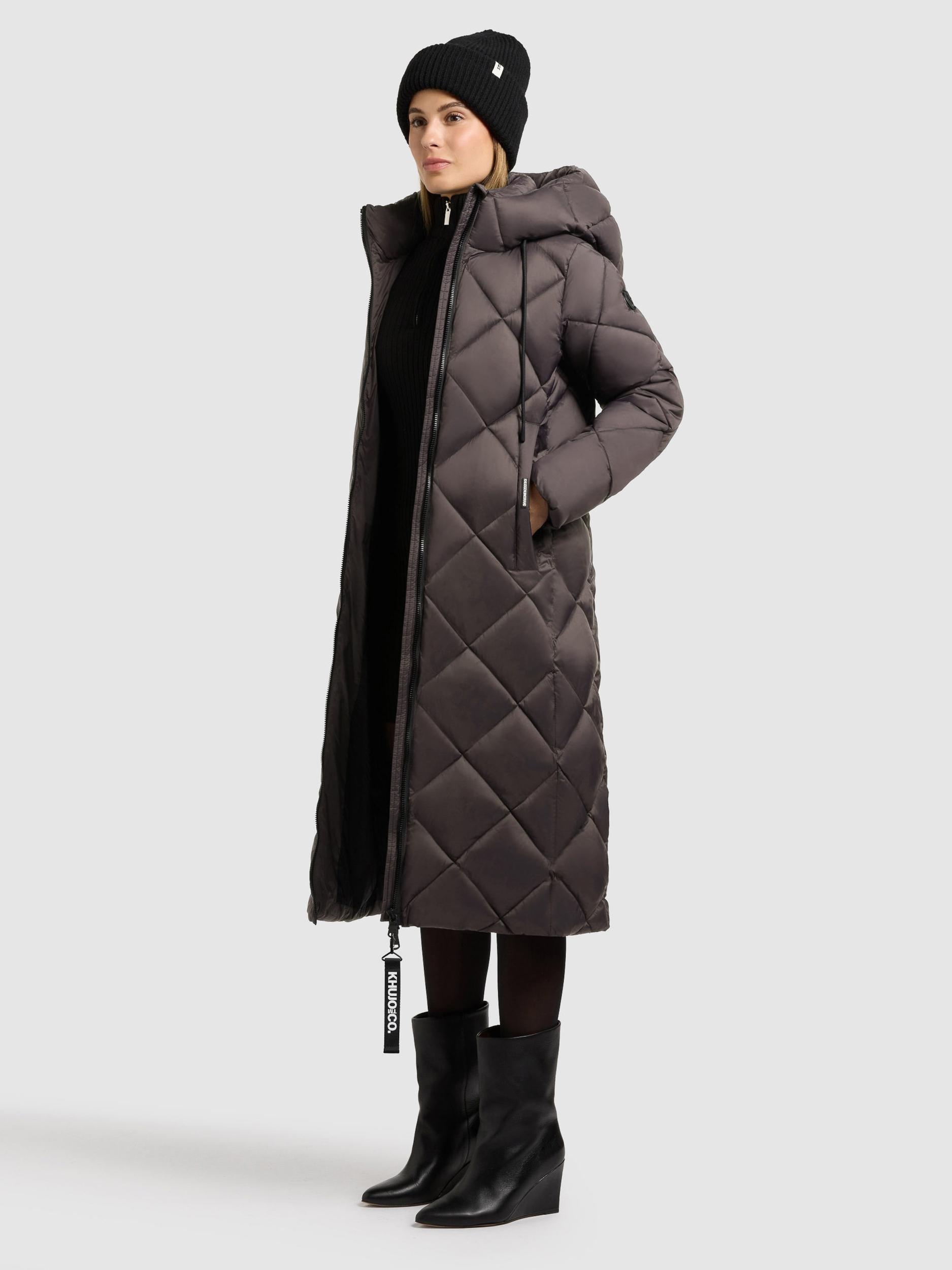 khujo Zimní kabát 'Cilia' tmavě šedá