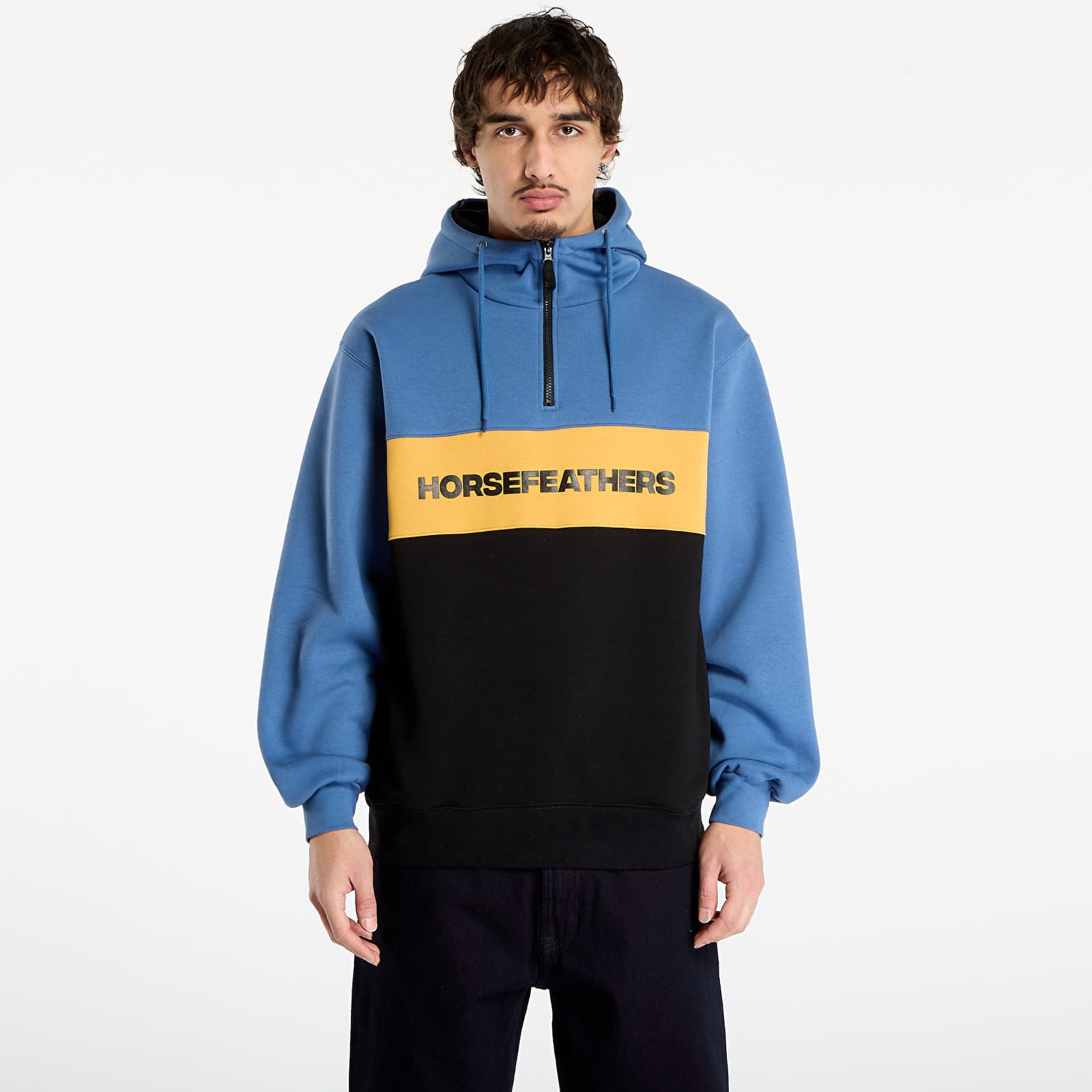 Mikina Horsefeathers Fulton Sweatshirt Moonlight Blue/ Black XXL