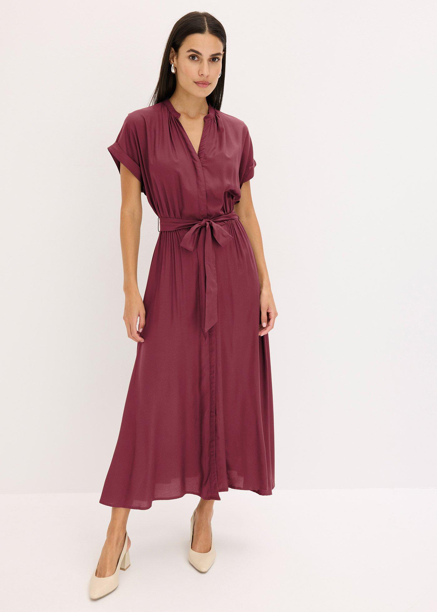 bonprix Košilové šaty Červená