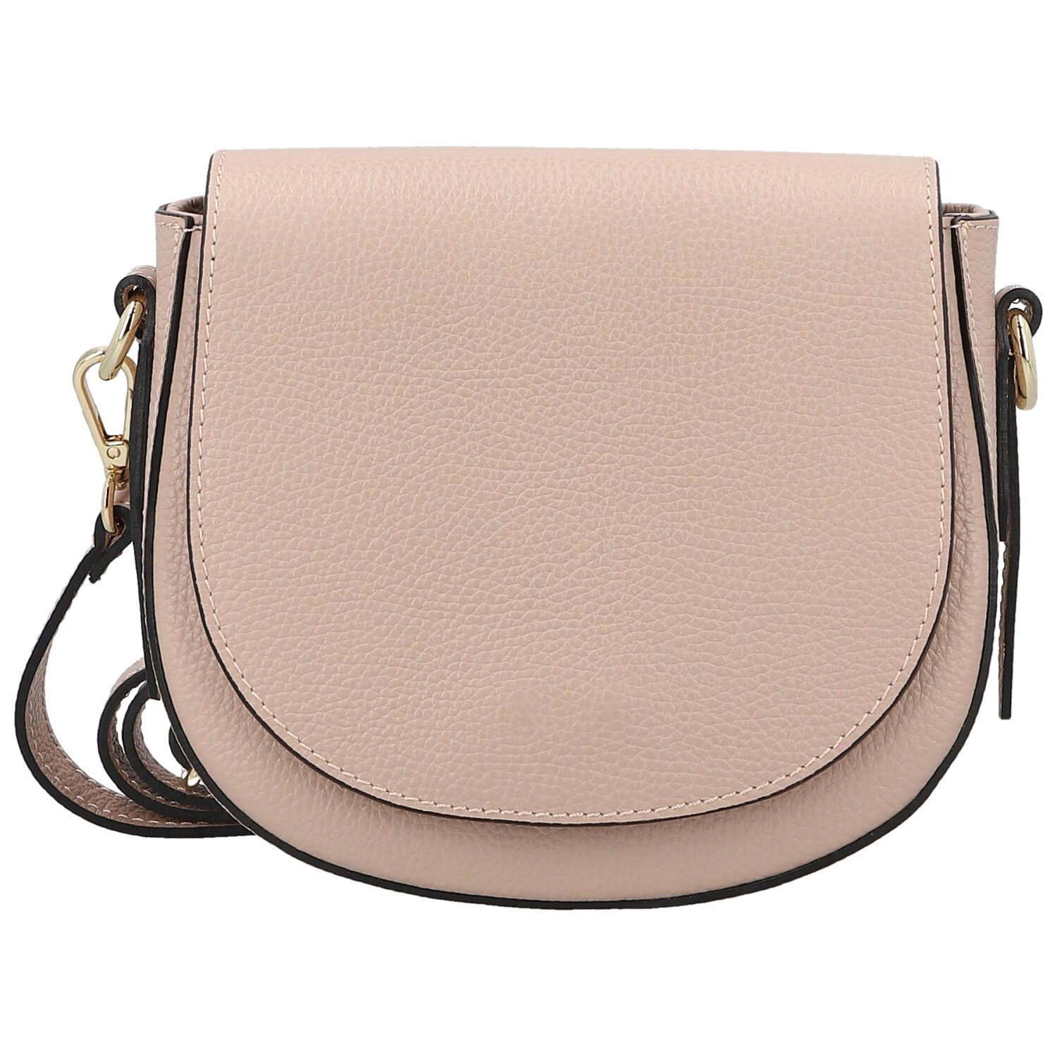 Delami Vera Pelle Trendy dámská kožená crossbody kabelka Antigona, starorůžová