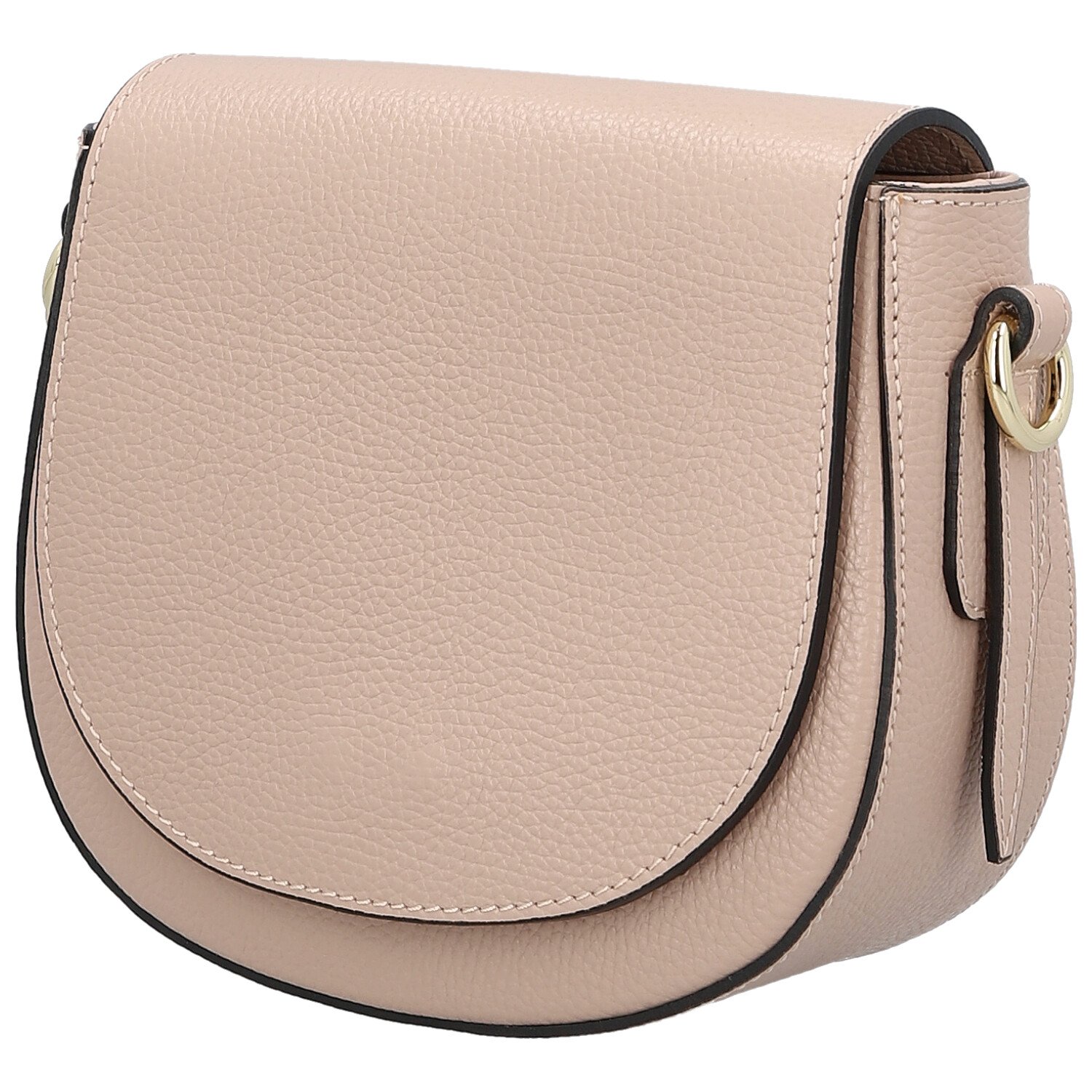 Delami Vera Pelle Trendy dámská kožená crossbody kabelka Antigona, starorůžová