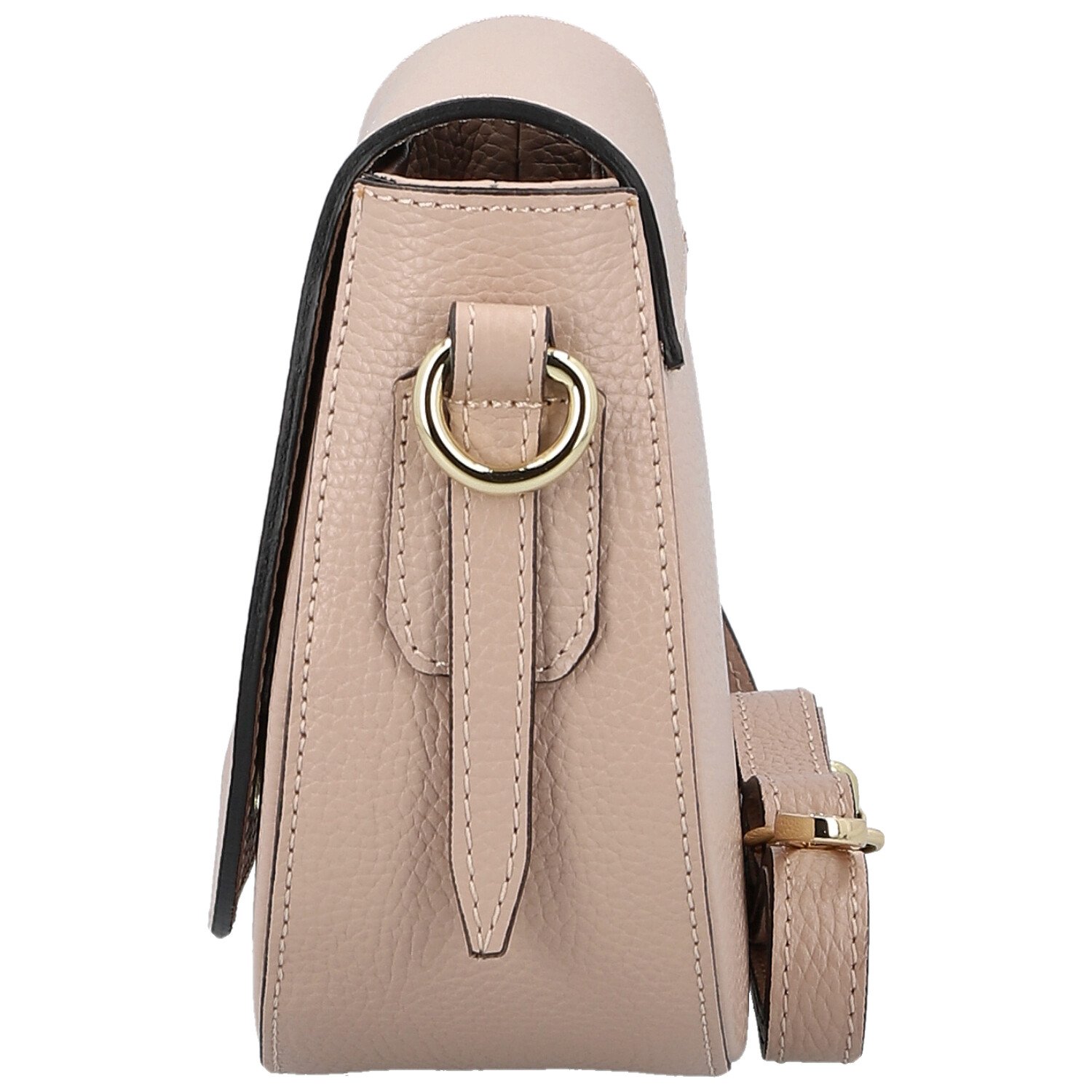 Delami Vera Pelle Trendy dámská kožená crossbody kabelka Antigona, starorůžová