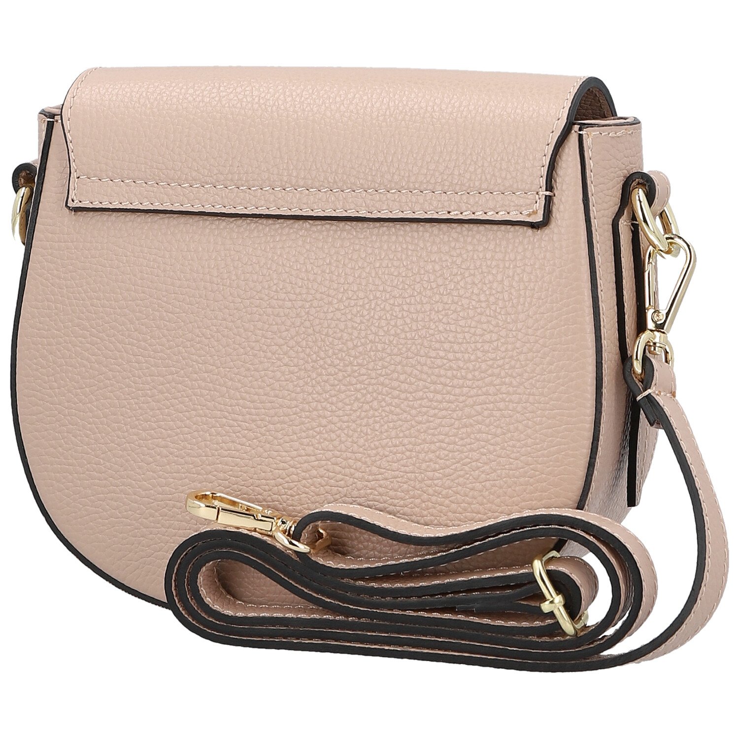 Delami Vera Pelle Trendy dámská kožená crossbody kabelka Antigona, starorůžová