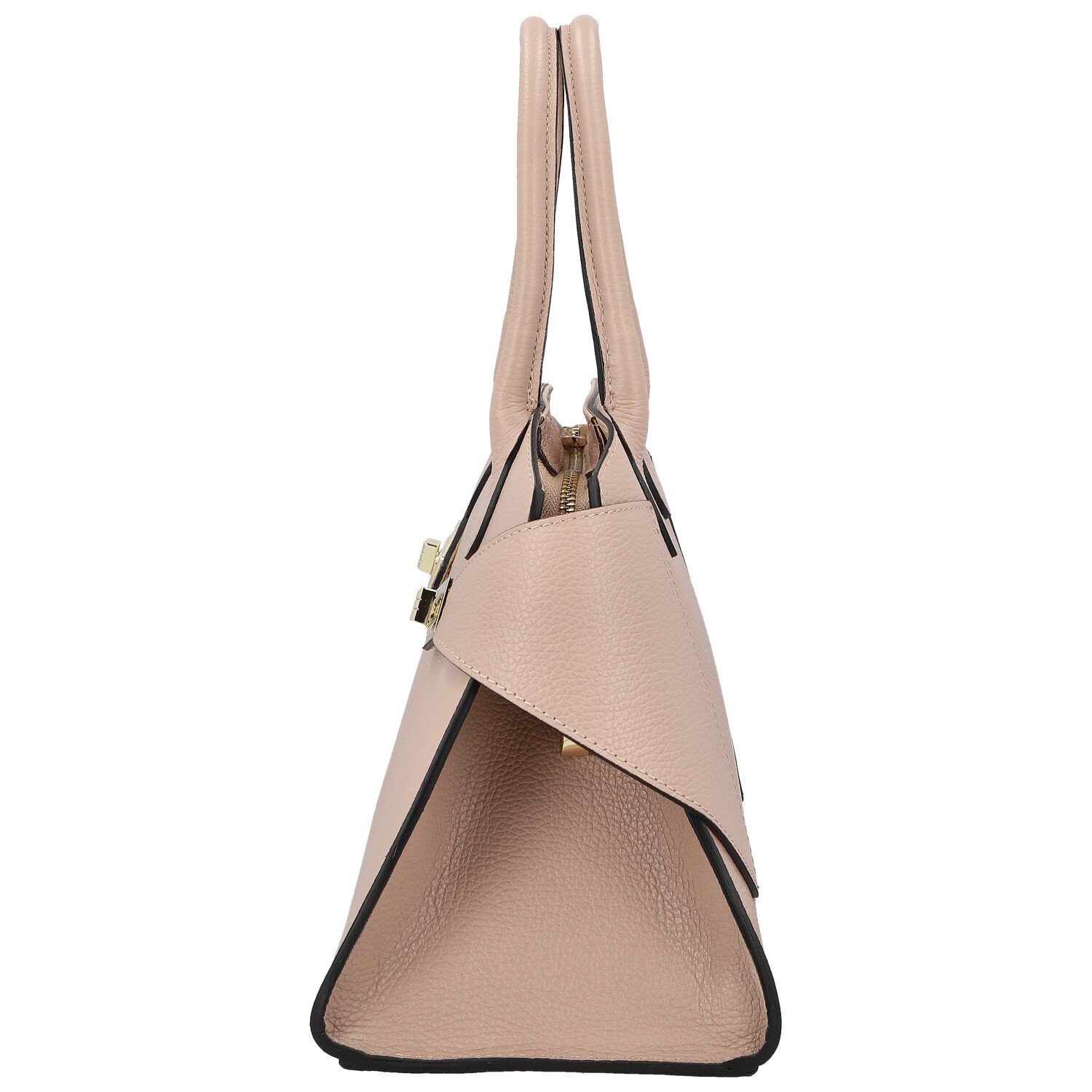 Delami Vera Pelle Módní dámská kožená kabelka do ruky Arietta, růžová