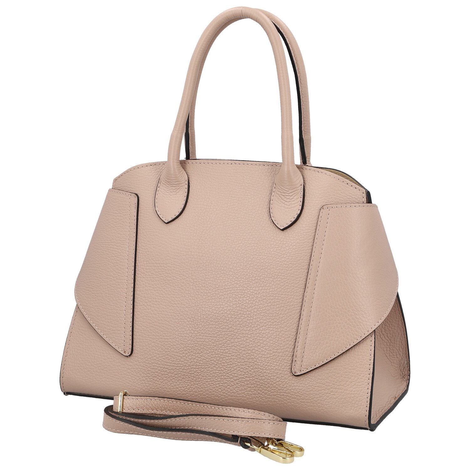 Delami Vera Pelle Módní dámská kožená kabelka do ruky Arietta, růžová