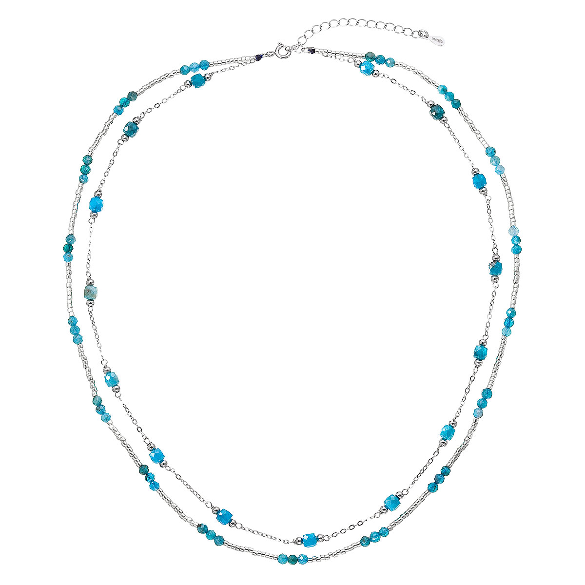 Stříbrný náhrdelník s apatity 12183.3